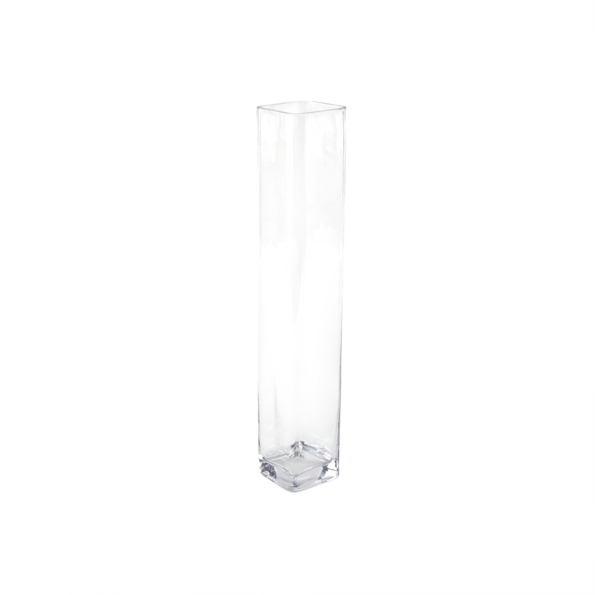 Clear Glass Tall Decorative Vase