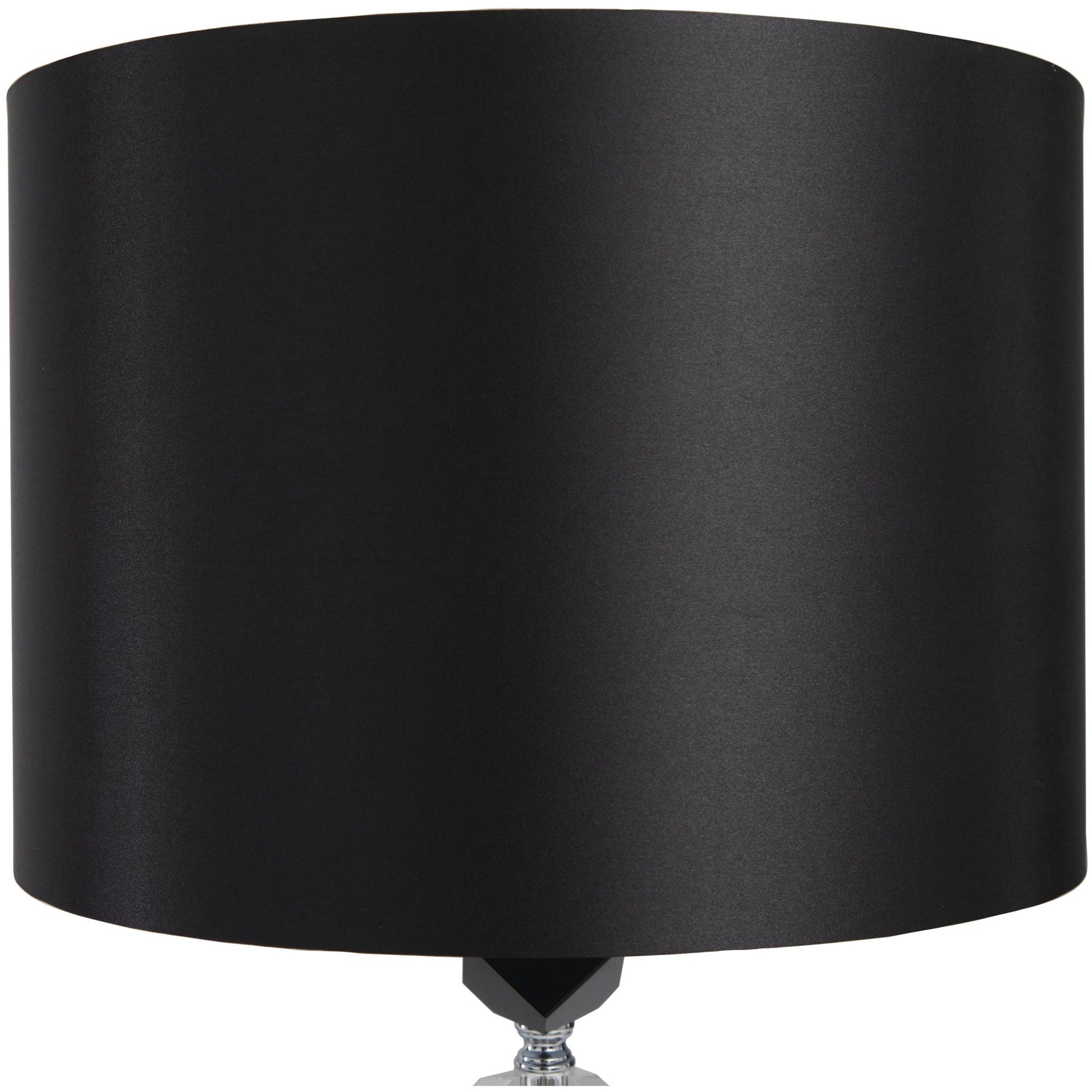 Crystal Geometric Diamond Inspired Room Table Lamp with Black Crystal Base 13" x 8" x 23"
