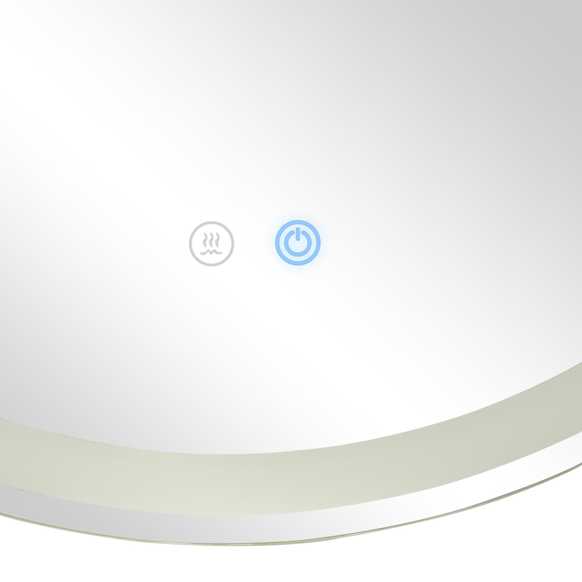 Silver Glass Room Anti Fog Mirror with LED Light