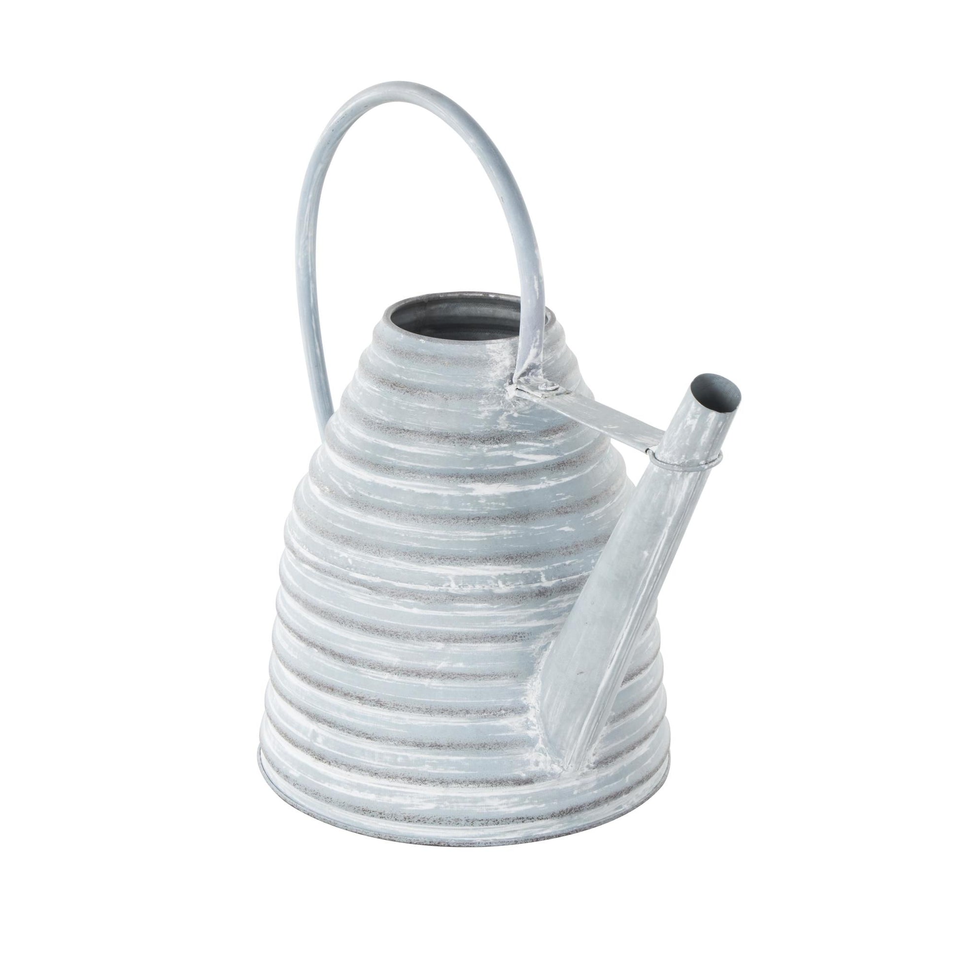 Watering Can Metal Beehive Shaped Watering Can Indoor Outdoor Planter with Large Loop Handle 14" x 8" x 12"