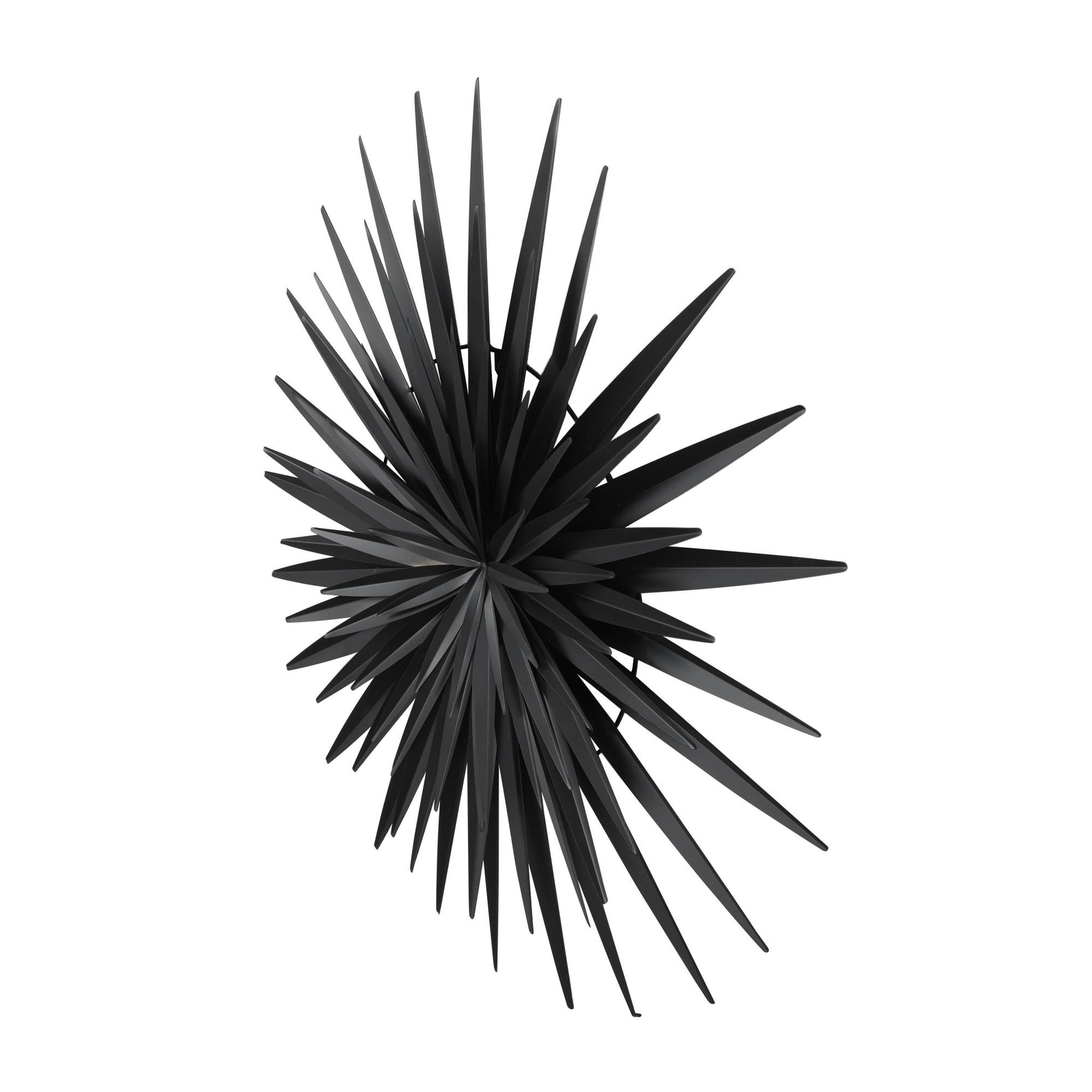 Sunburst Black Metal Large Layered 3D Home Wall Decor