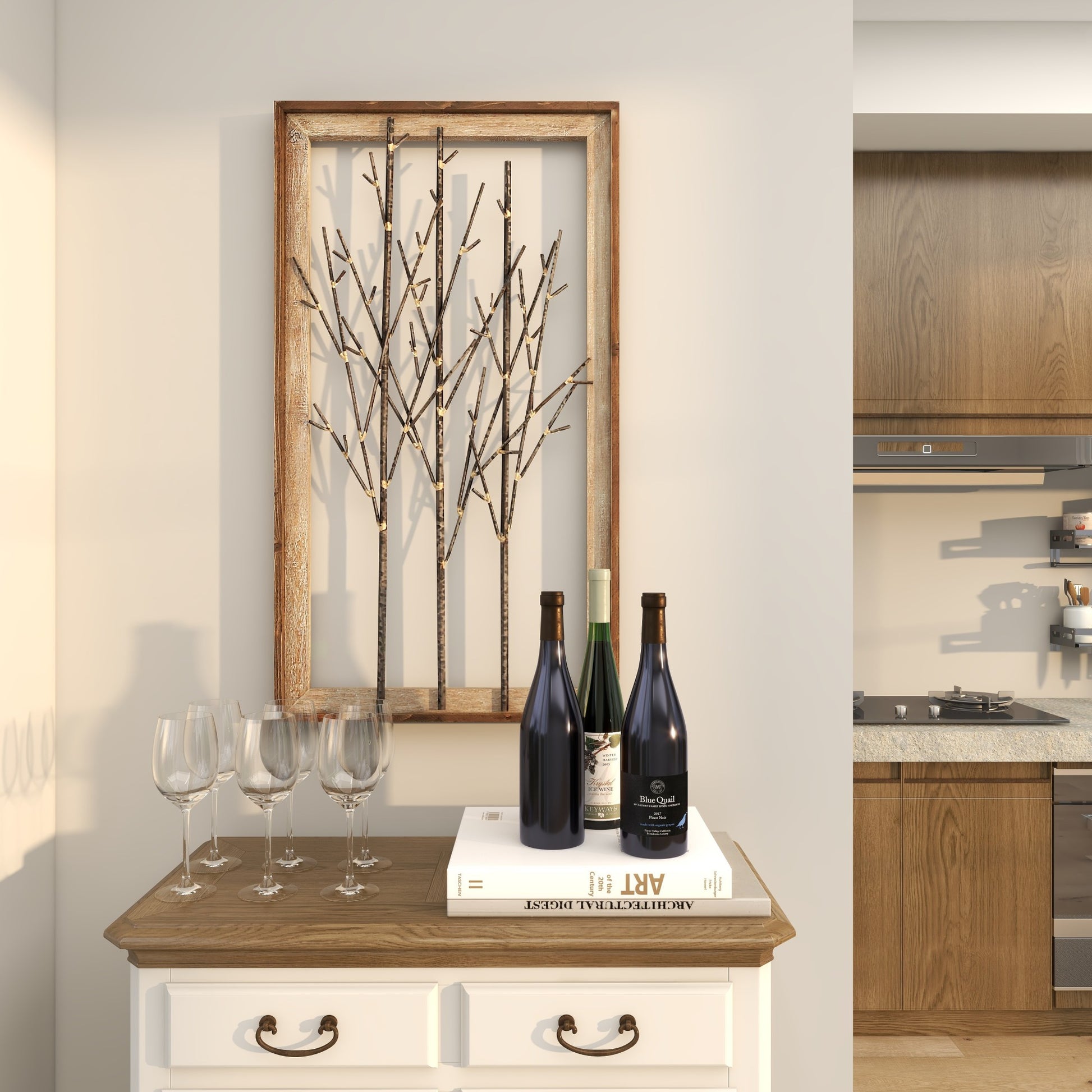 Tree Brown Metal Home Wall Decor