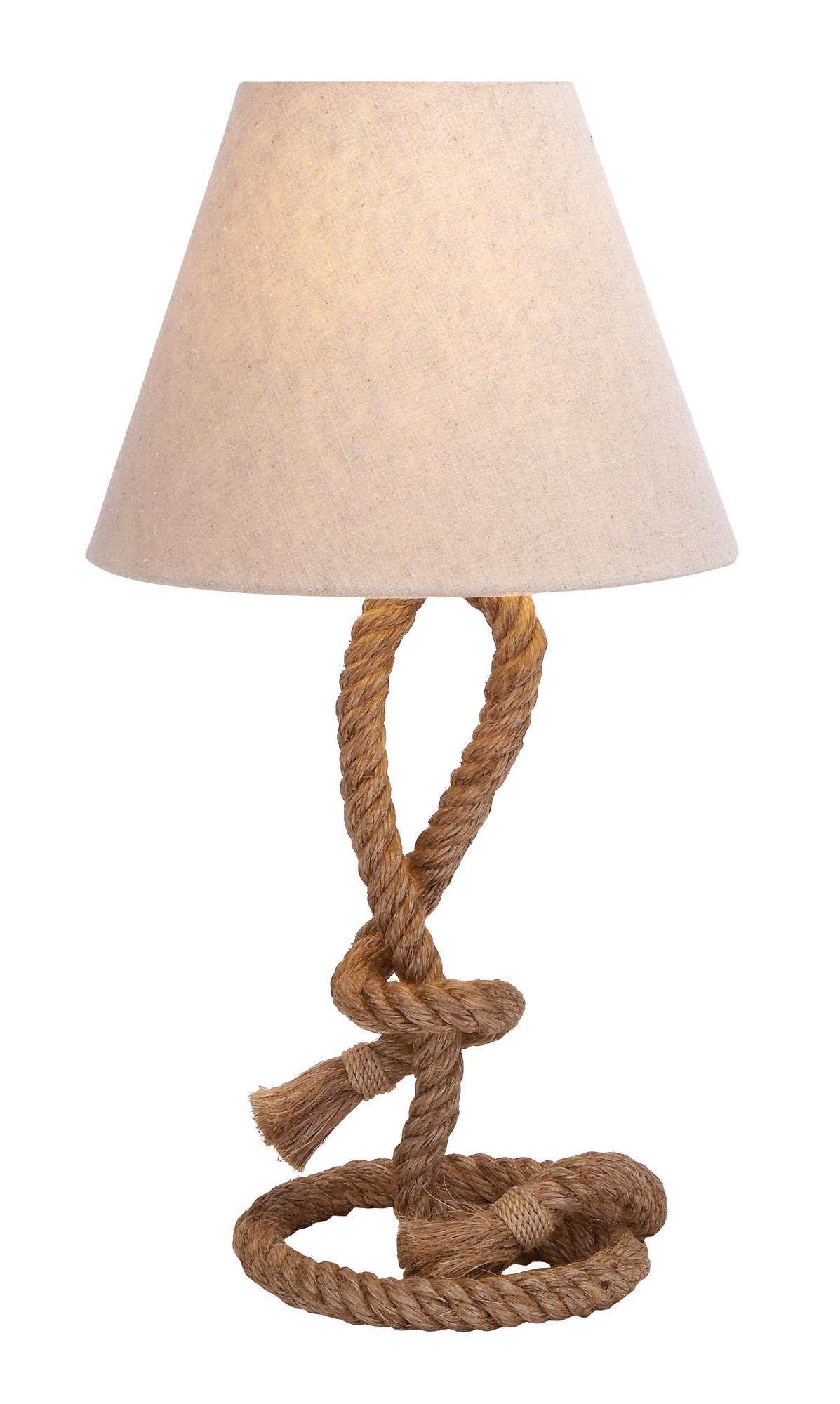 Knot Brown Jute Rope Twisted Rope Room Table Lamp