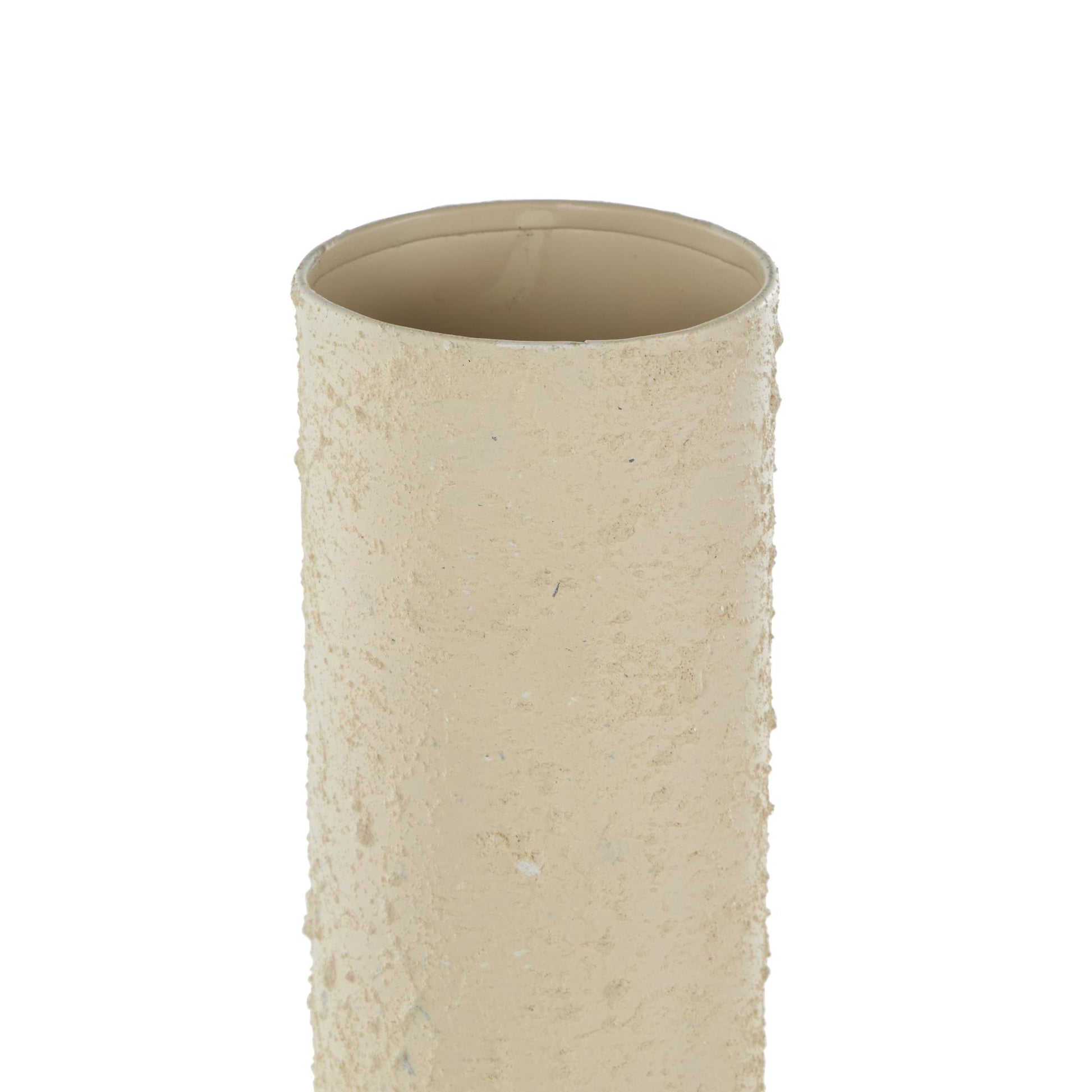 Set of 2 Metal Minimalistic Distressed Textured Decorative Vase Set of 2 18", 14"H