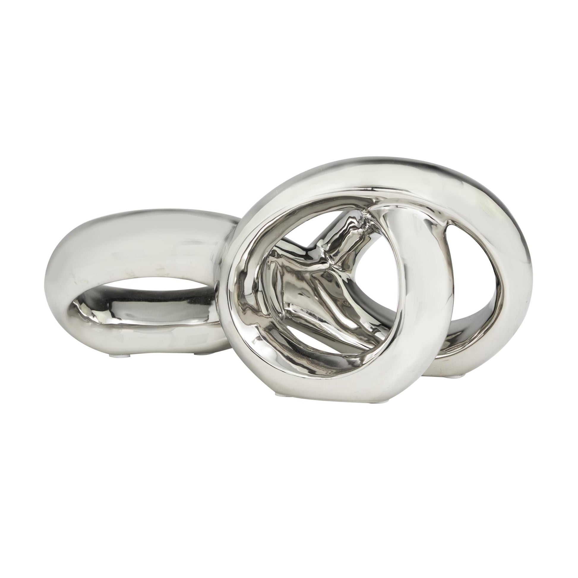 Abstract Ceramic Infinity Loop Decorative Sculpture