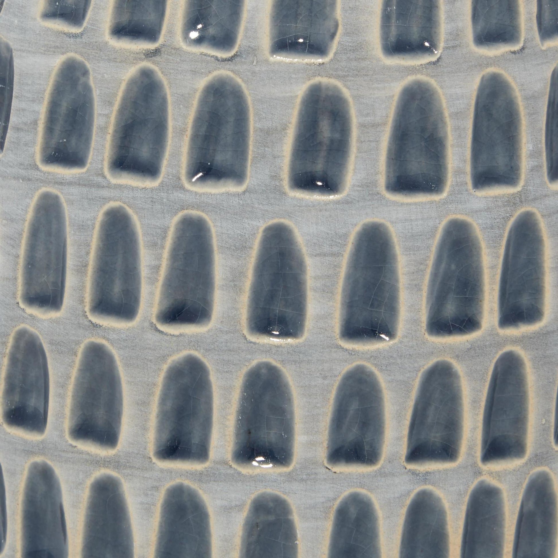 Set of 2 Gray Ceramic Handmade Decorative Vase