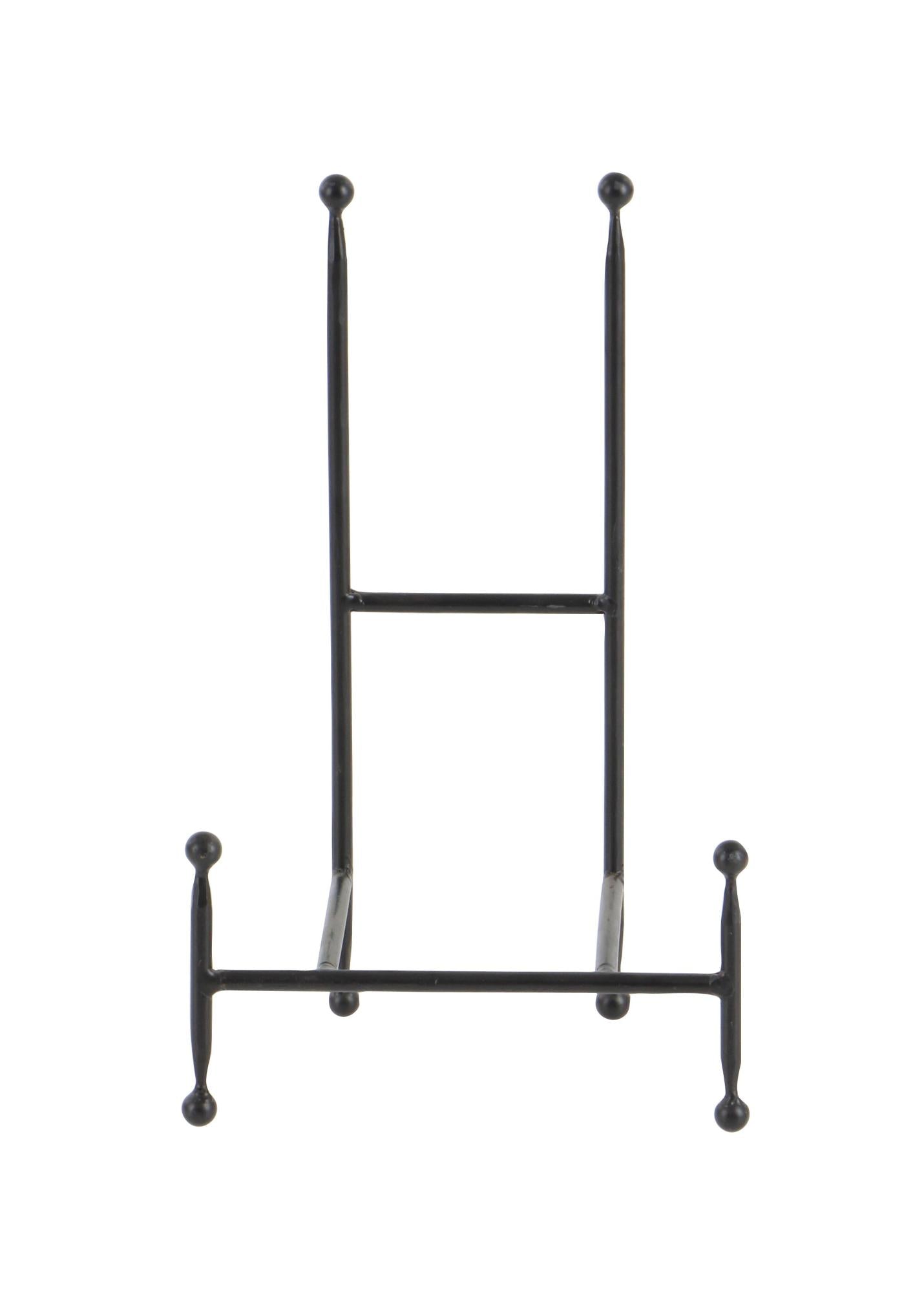 Set of 4 Black Metal Tabletop Rectangular Display Easel with Ball Accents
