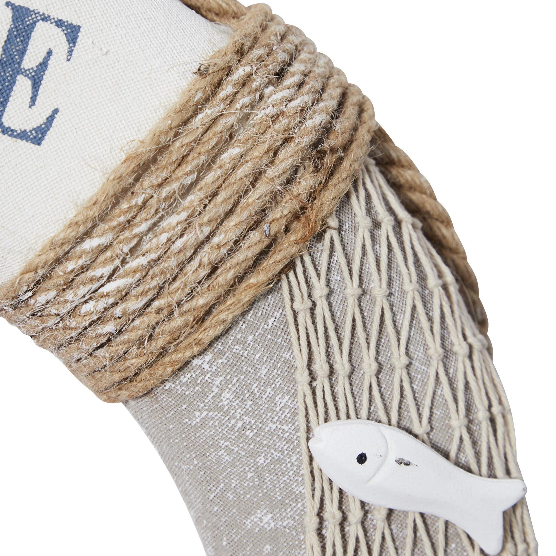 Sign White Resin Rope Life Ring Home Wall Decor