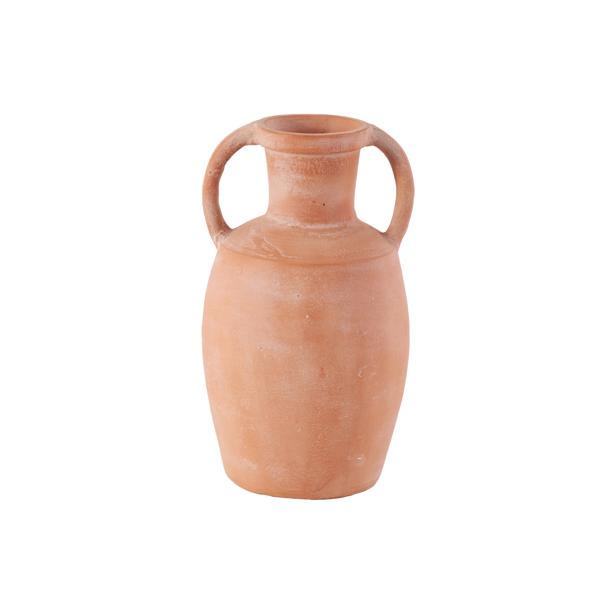 Pink Ceramic Terracotta Jug Decorative Vase with Handles