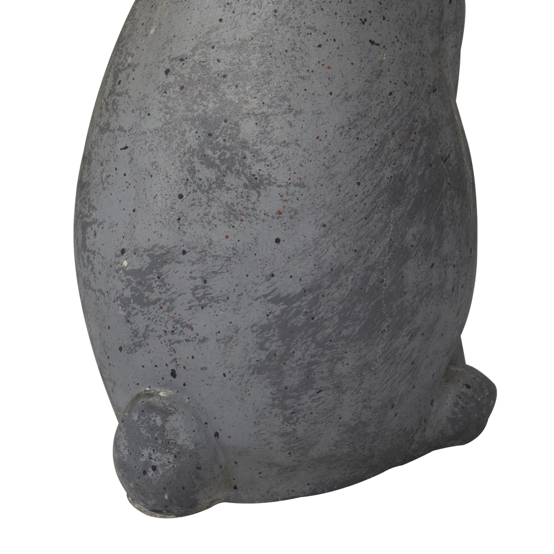 Rabbit Gray Polystone Indoor Outdoor Decorative Garden Sculpture