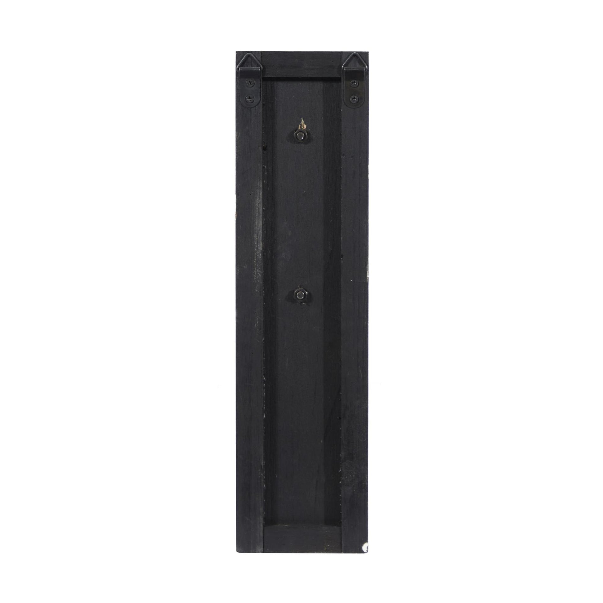 Abstract Brown Wood Indoor Outdoor Wall Sconce with Suspended Black Metal and Glass Holder