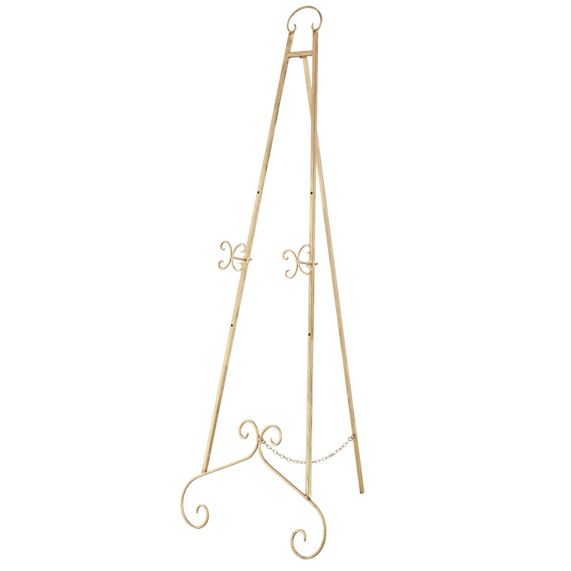 Scroll Metal Tall Adjustable Floor 3 Tier Display Easel