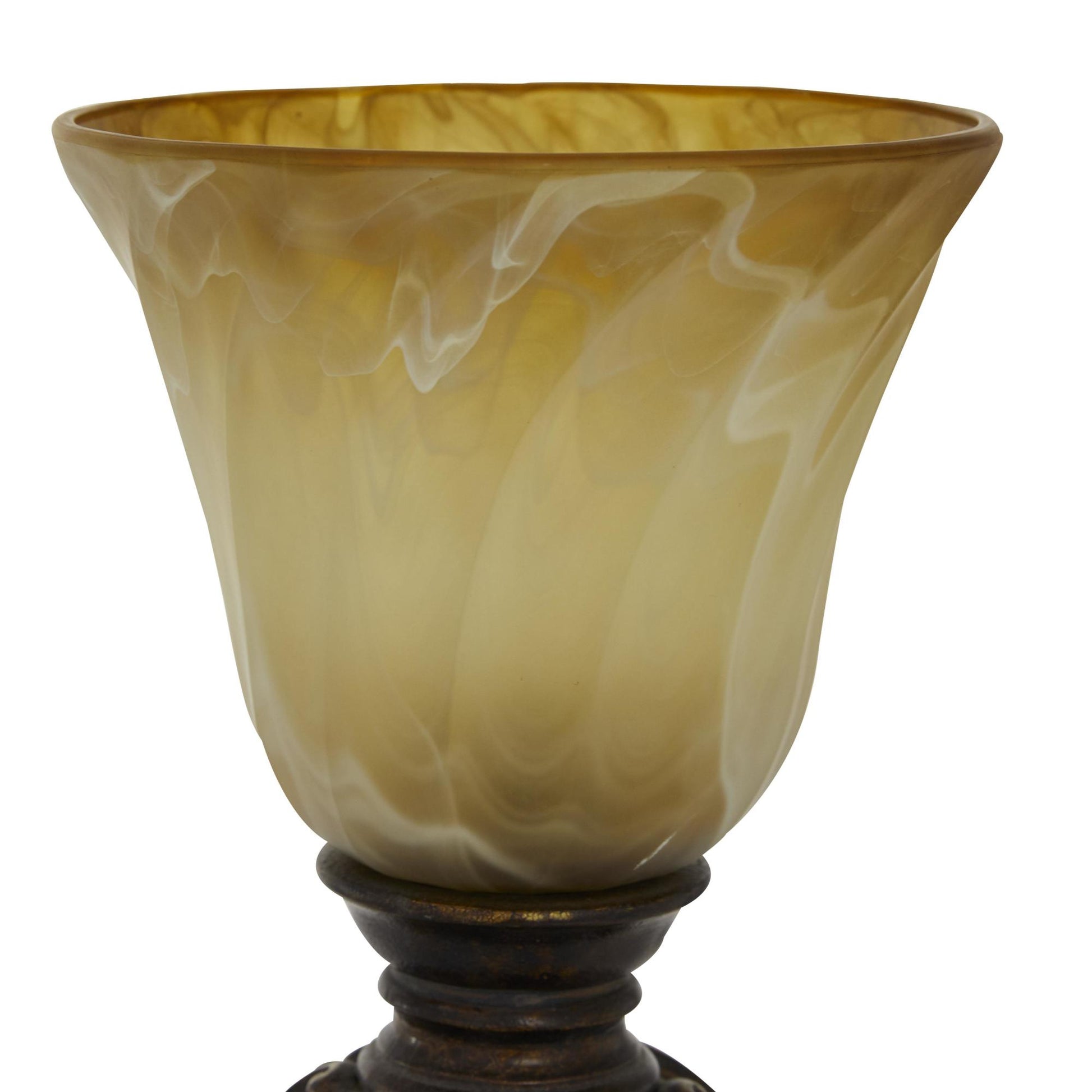 Scroll Brown Metal Antique Style Room Uplight