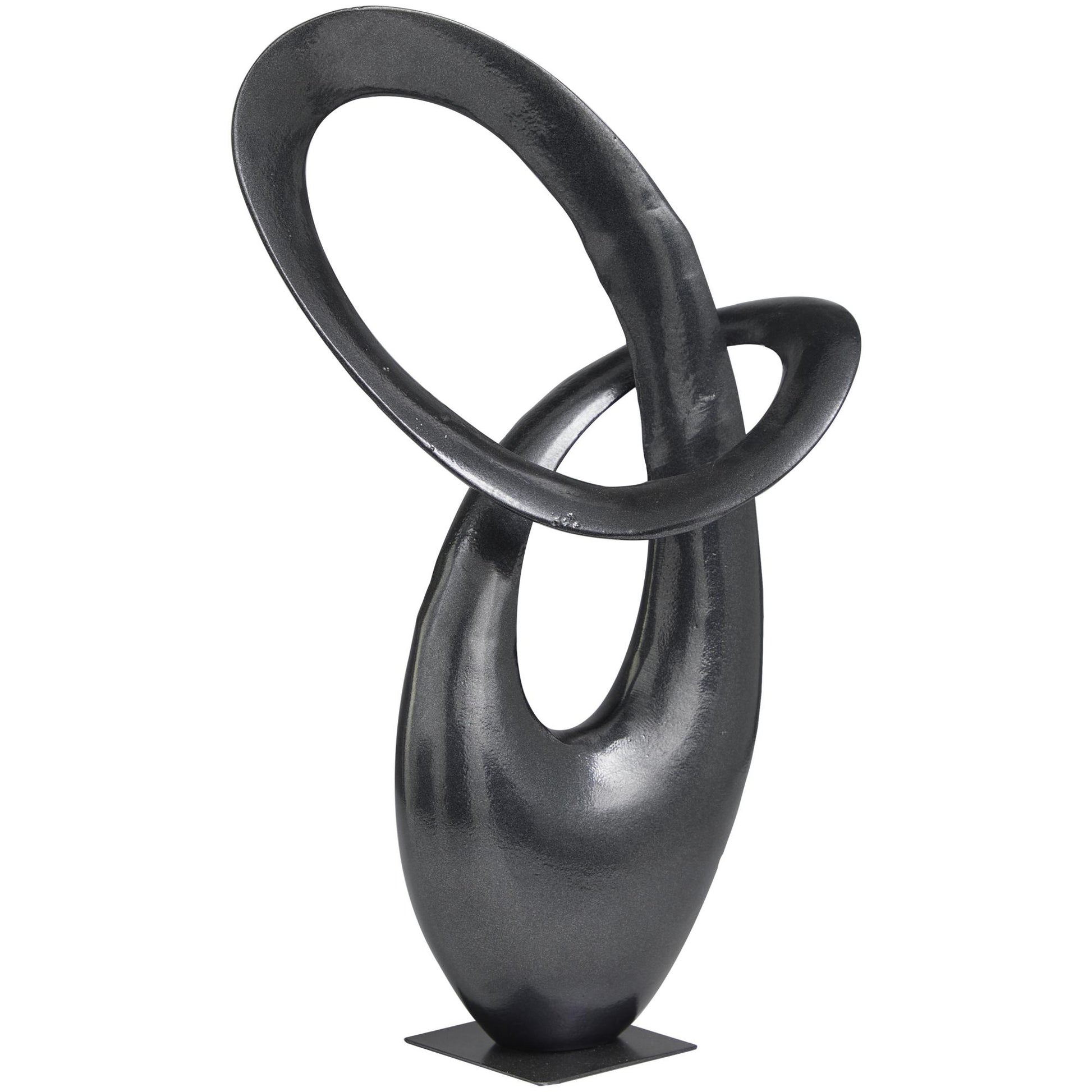 Abstract Aluminum Metal Decorative Sculpture 10" x 5" x 17"