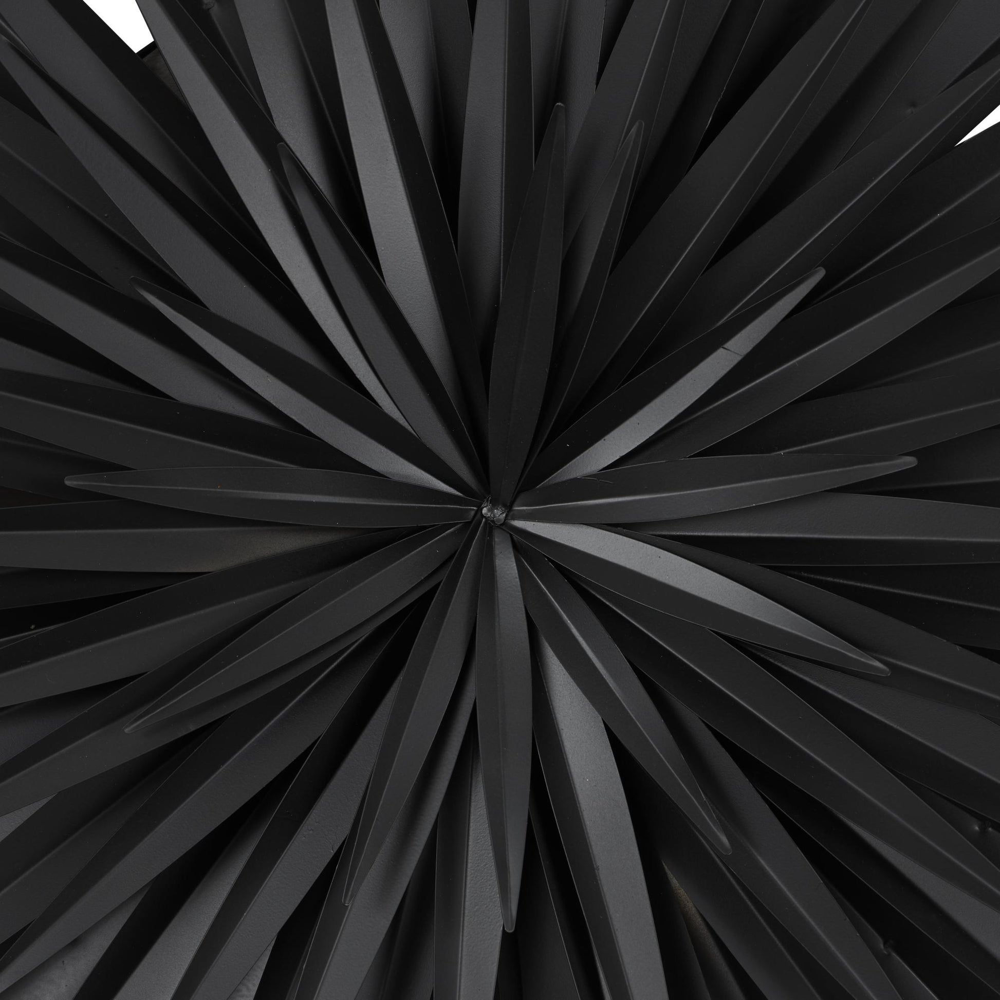 Sunburst Black Metal Large Layered 3D Home Wall Decor