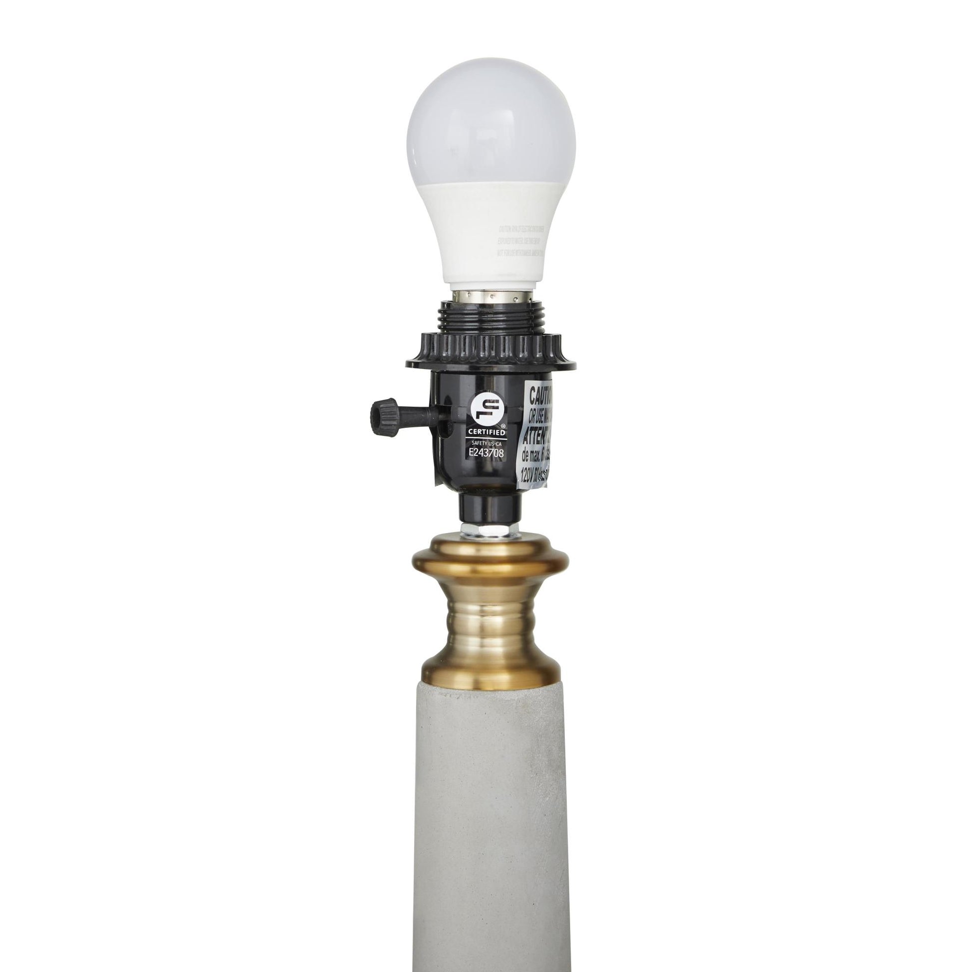Gray Cement Stone Room Table Lamp