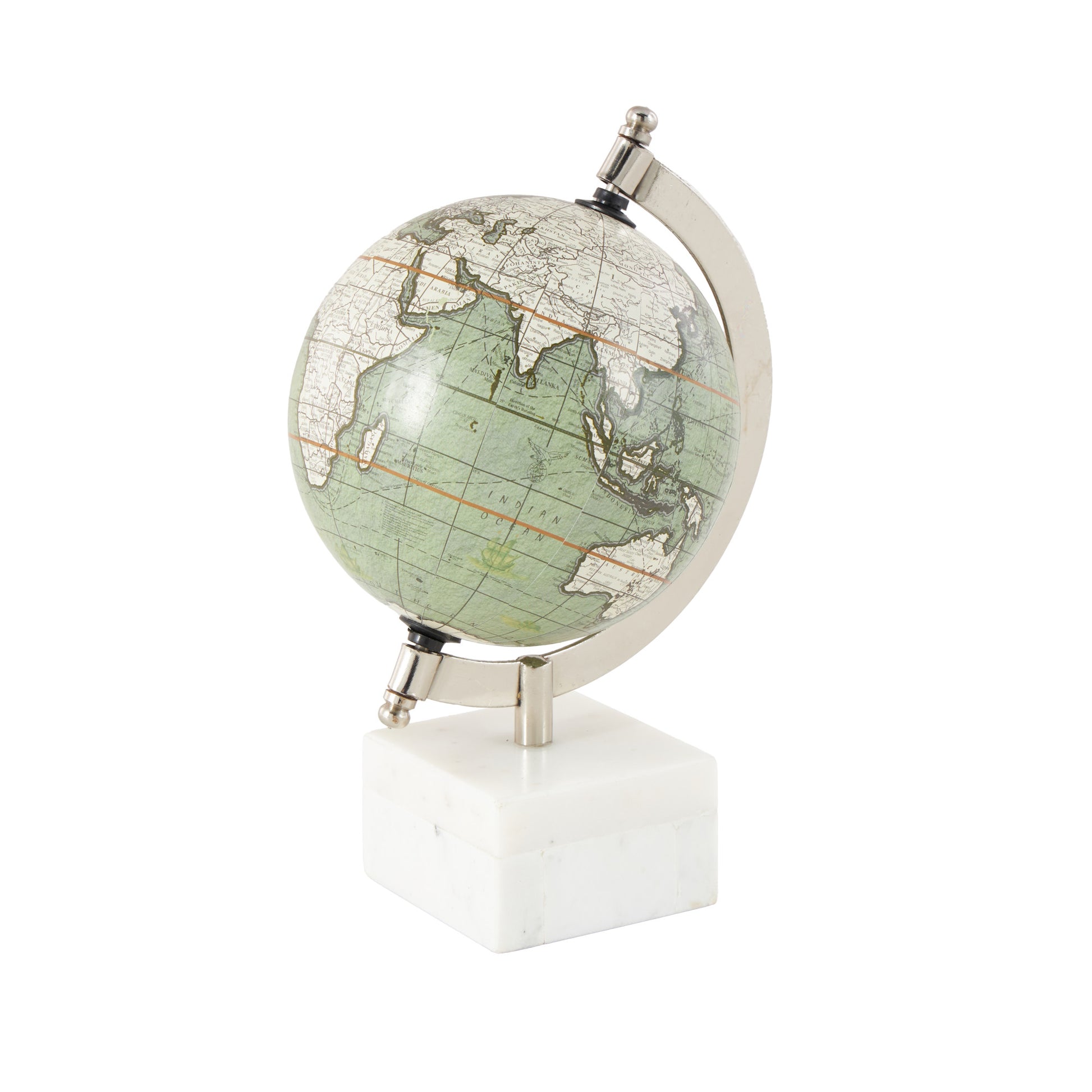 World Map White Marble Educational/Geographic Earth Globe with Marble Base
