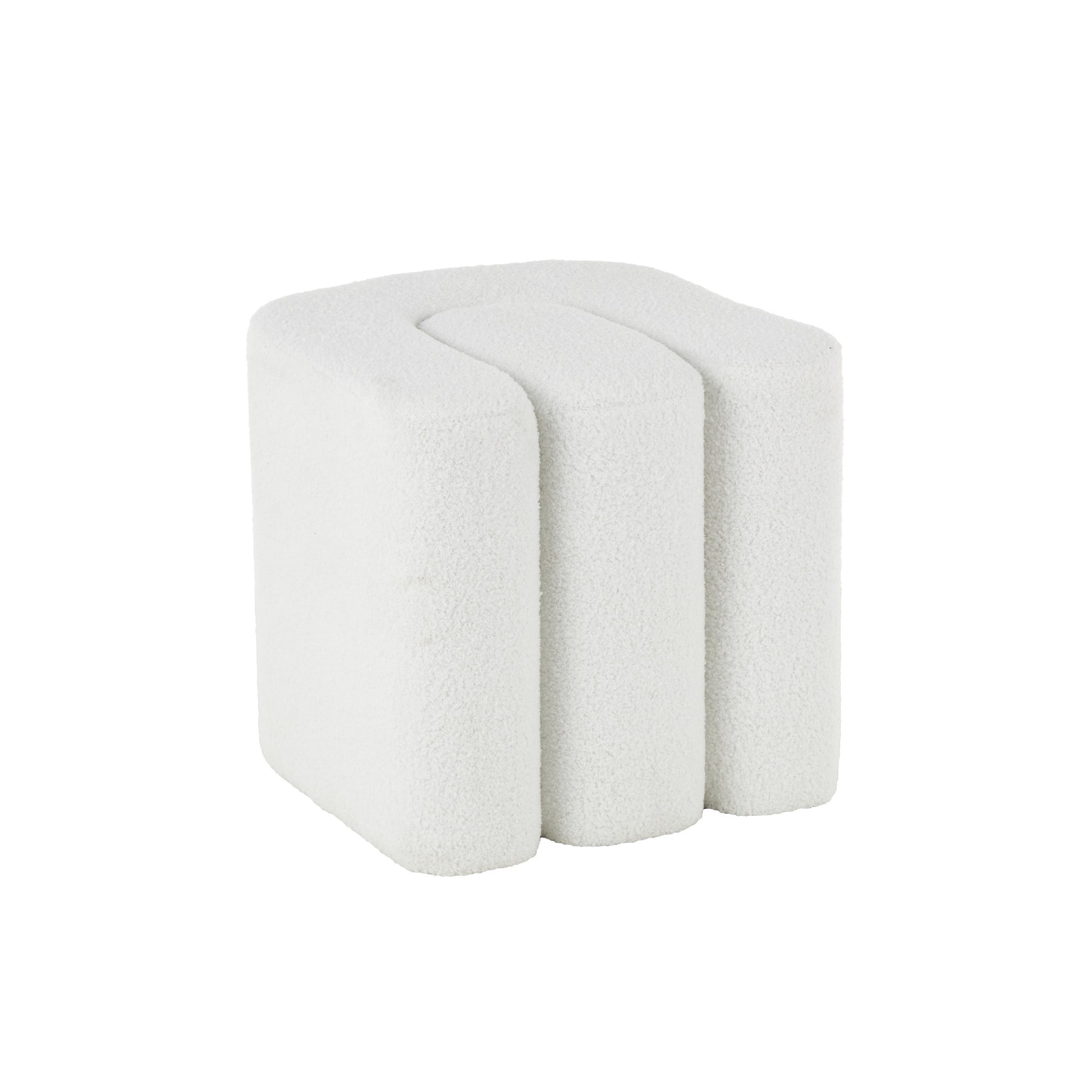 Polyester S- Shaped Room Ottoman with Connected Arches 18" x 18" x 18"