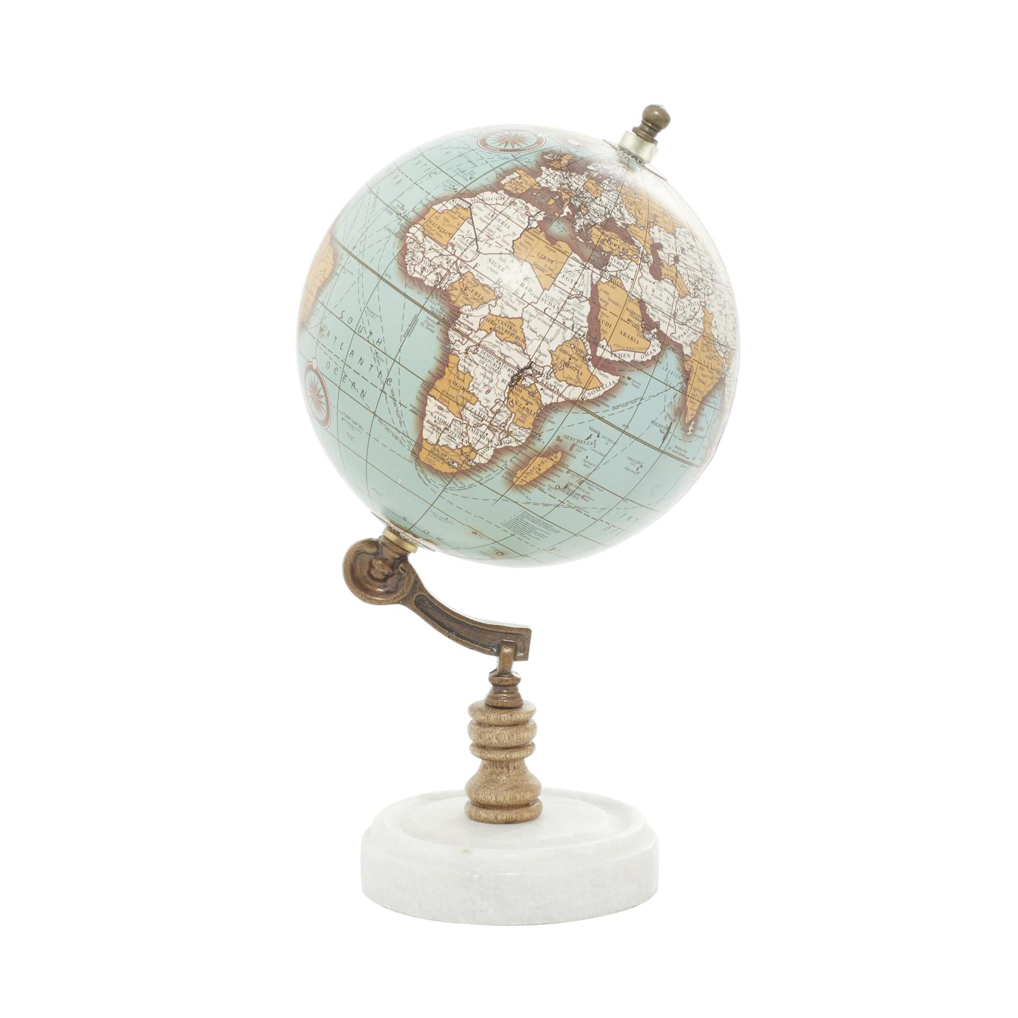 World Map Marble Educational/Geographic Earth Globe with Marble Base
