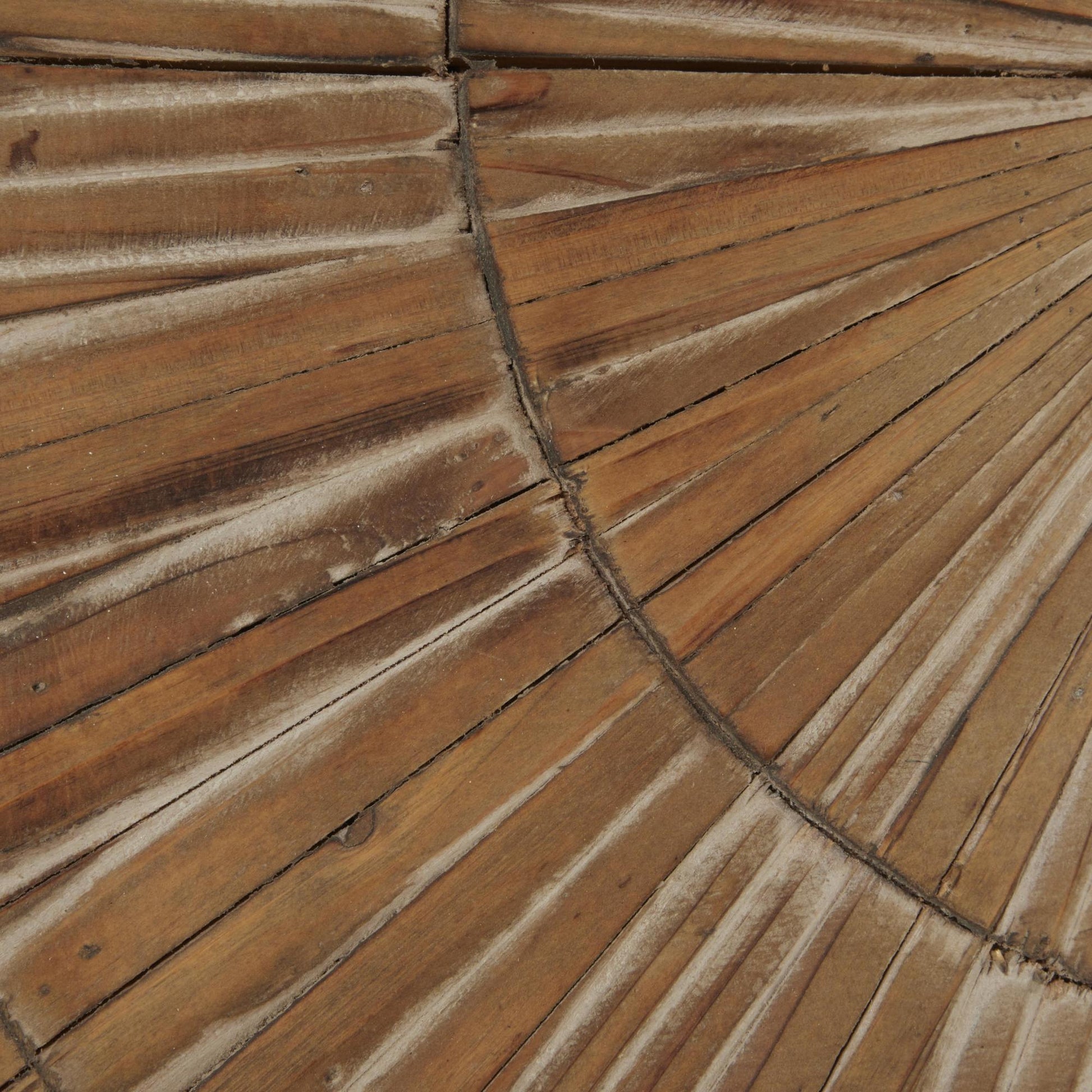 Starburst Brown Wood Handmade Carved Radial Home Wall Decor