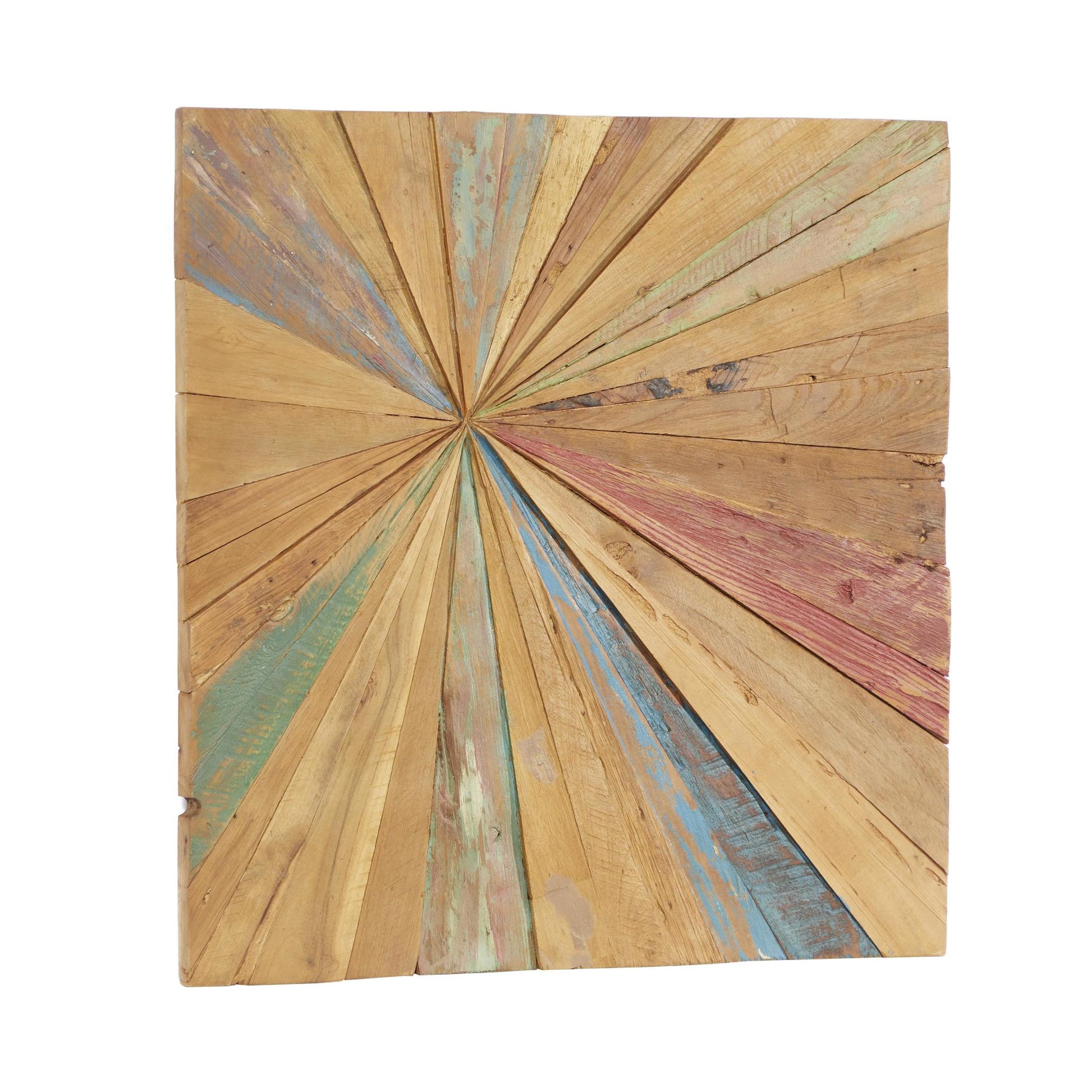 Starburst Brown Teak Wood Handmade Radial Home Wall Decor