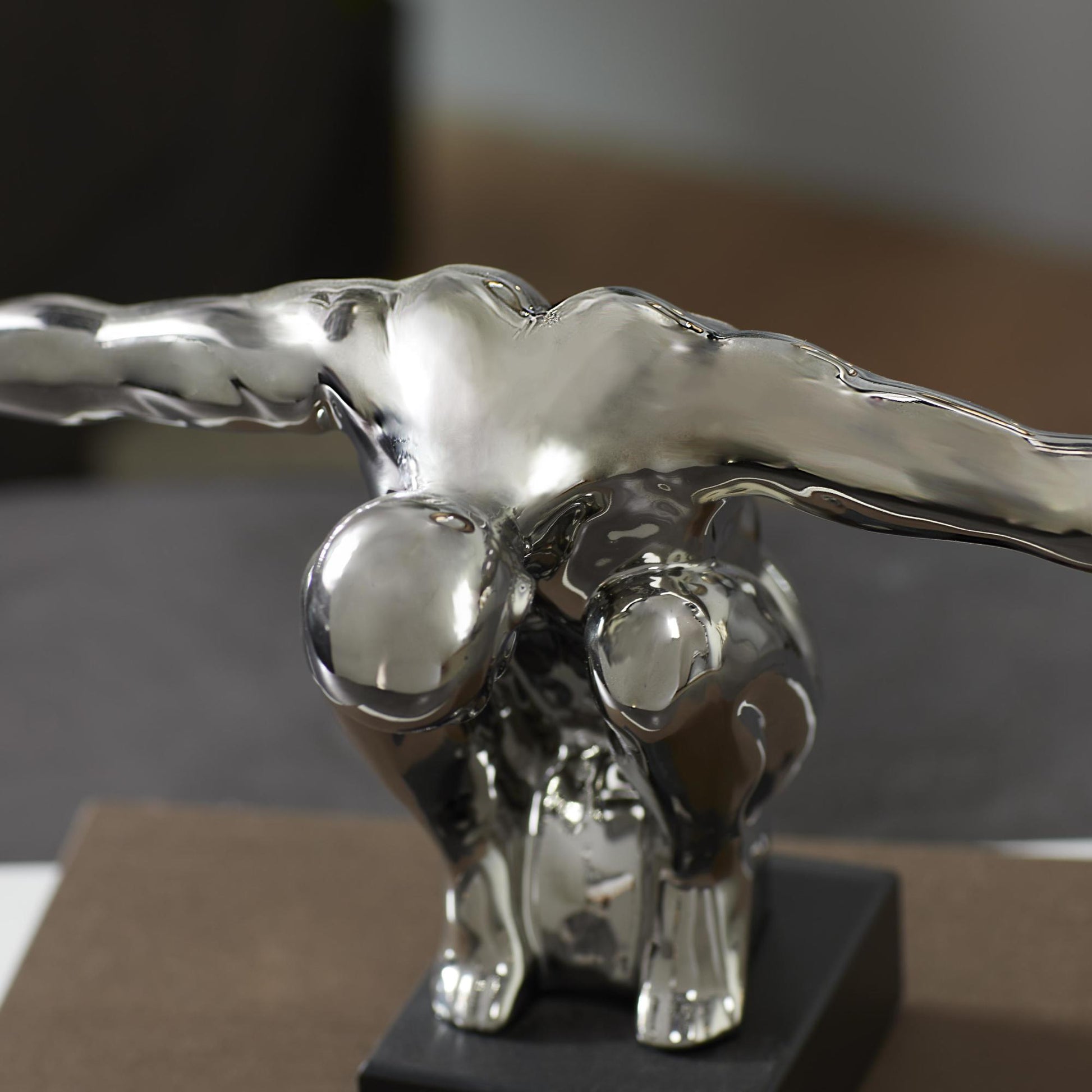 Diver Silver Porcelain Ceramic Decorative Sculpture