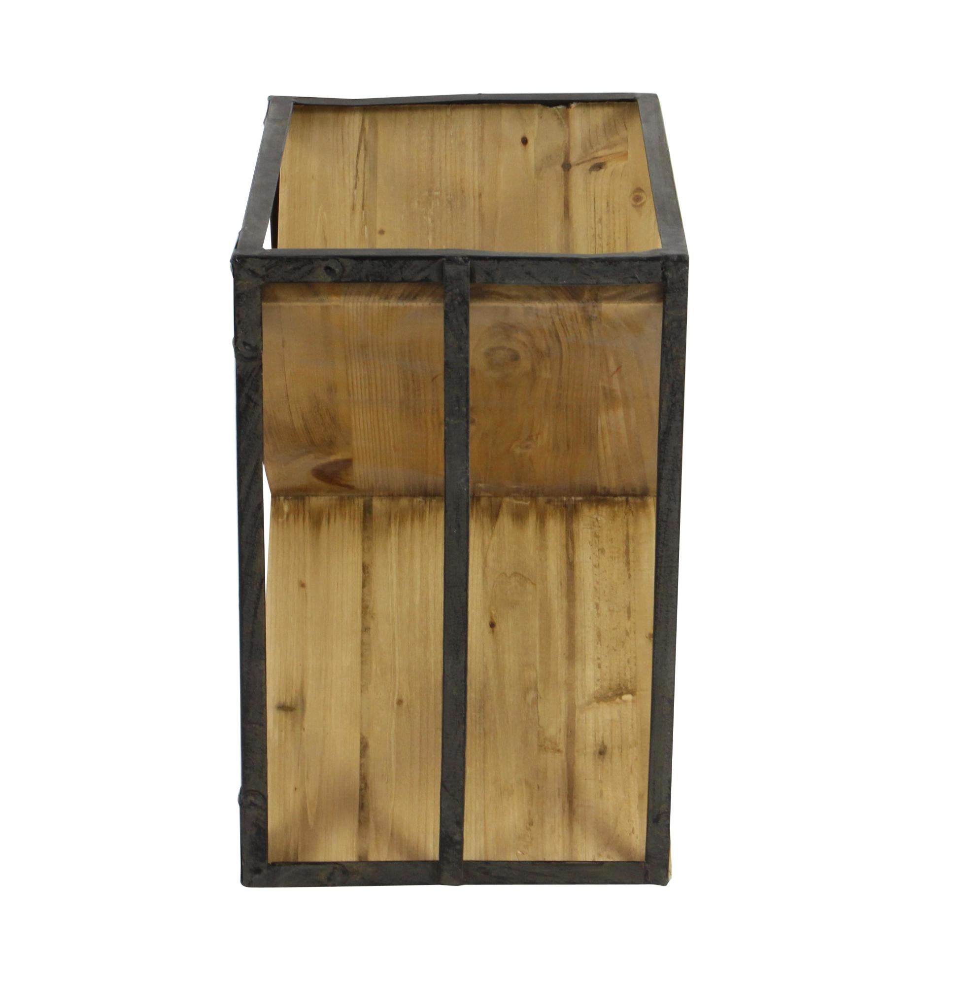 Cross Black Wood 9 Bottle Kitchen Wine Rack