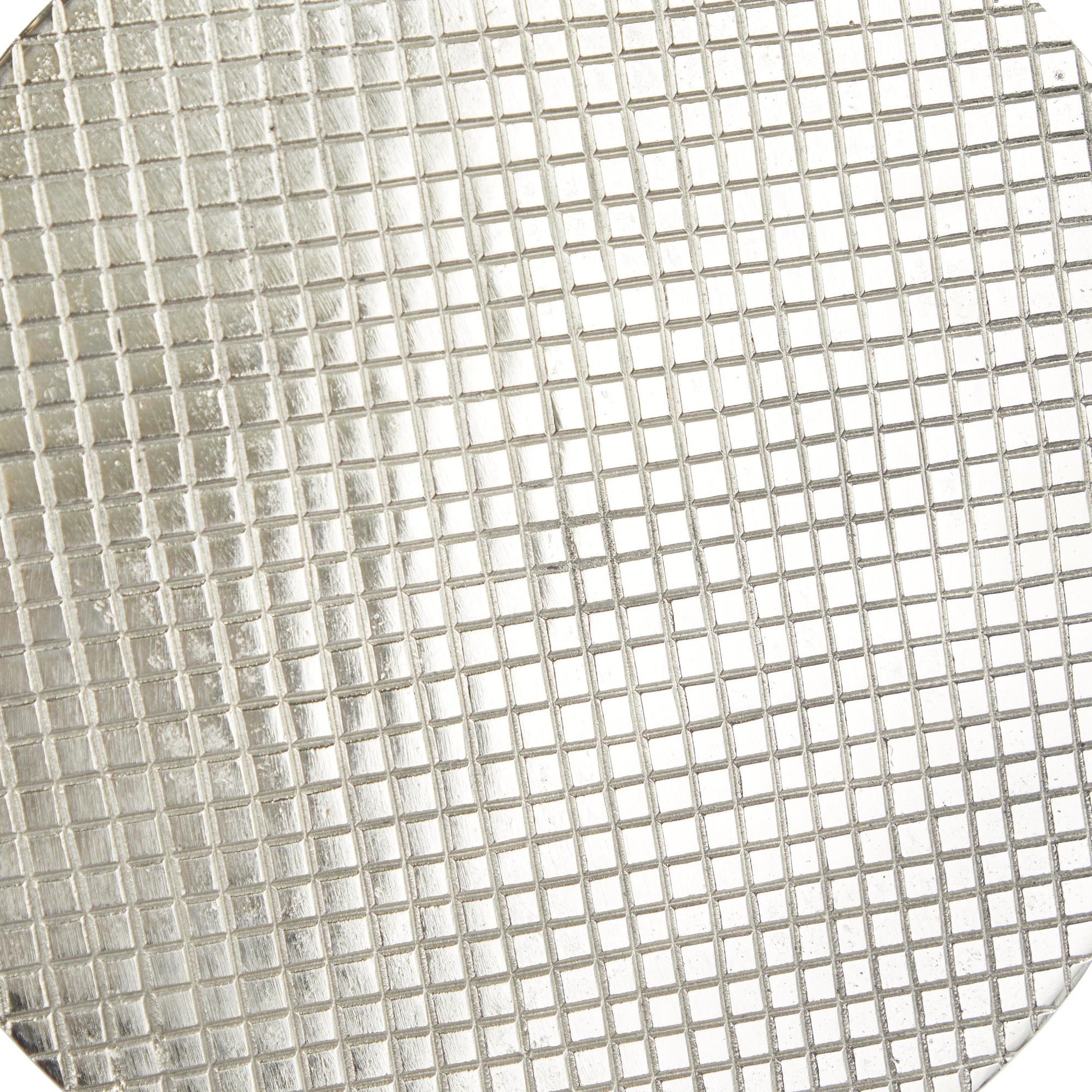 Set of 3 Plate Silver Aluminum Metal Carved Designs Home Wall Decor