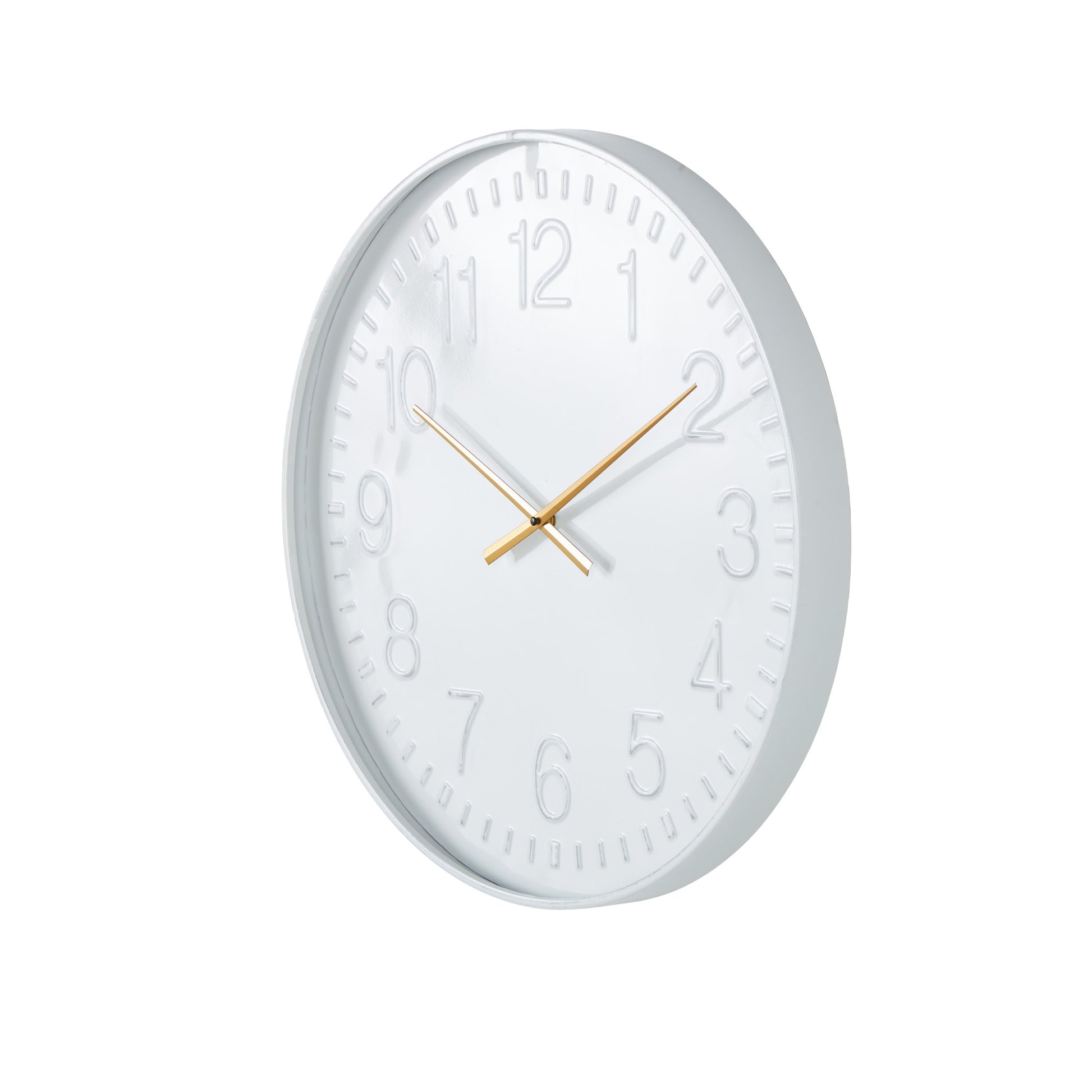 White Metal Round Decorative Wall Clock