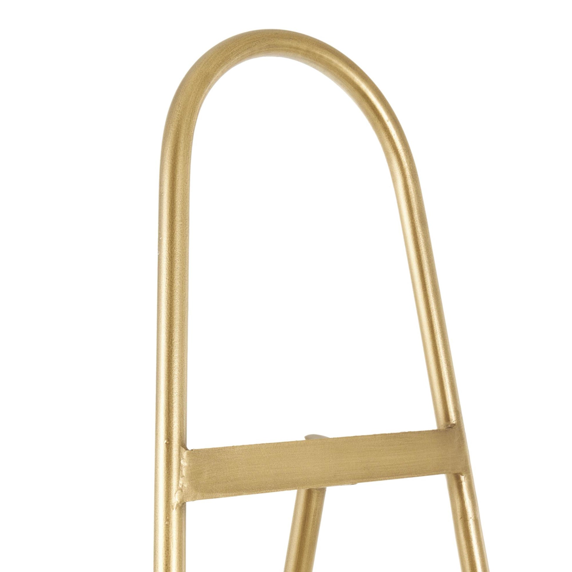 Gold Metal Arched Foldable Display Easel with Vine Emblem