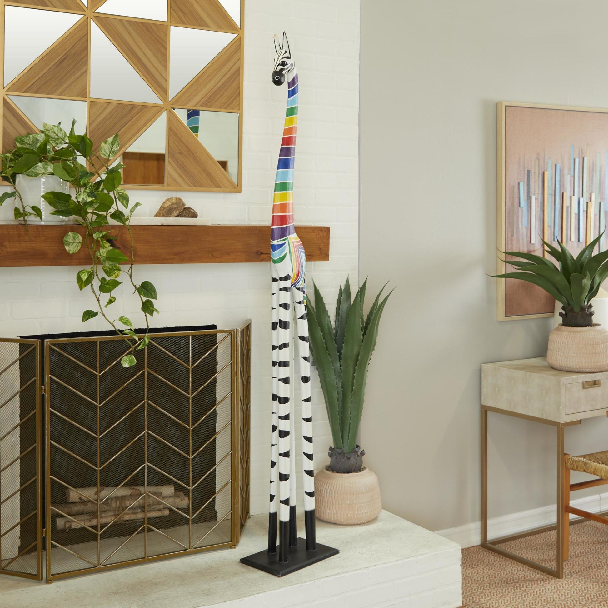 Giraffe Wood Handmade Decorative Sculpture