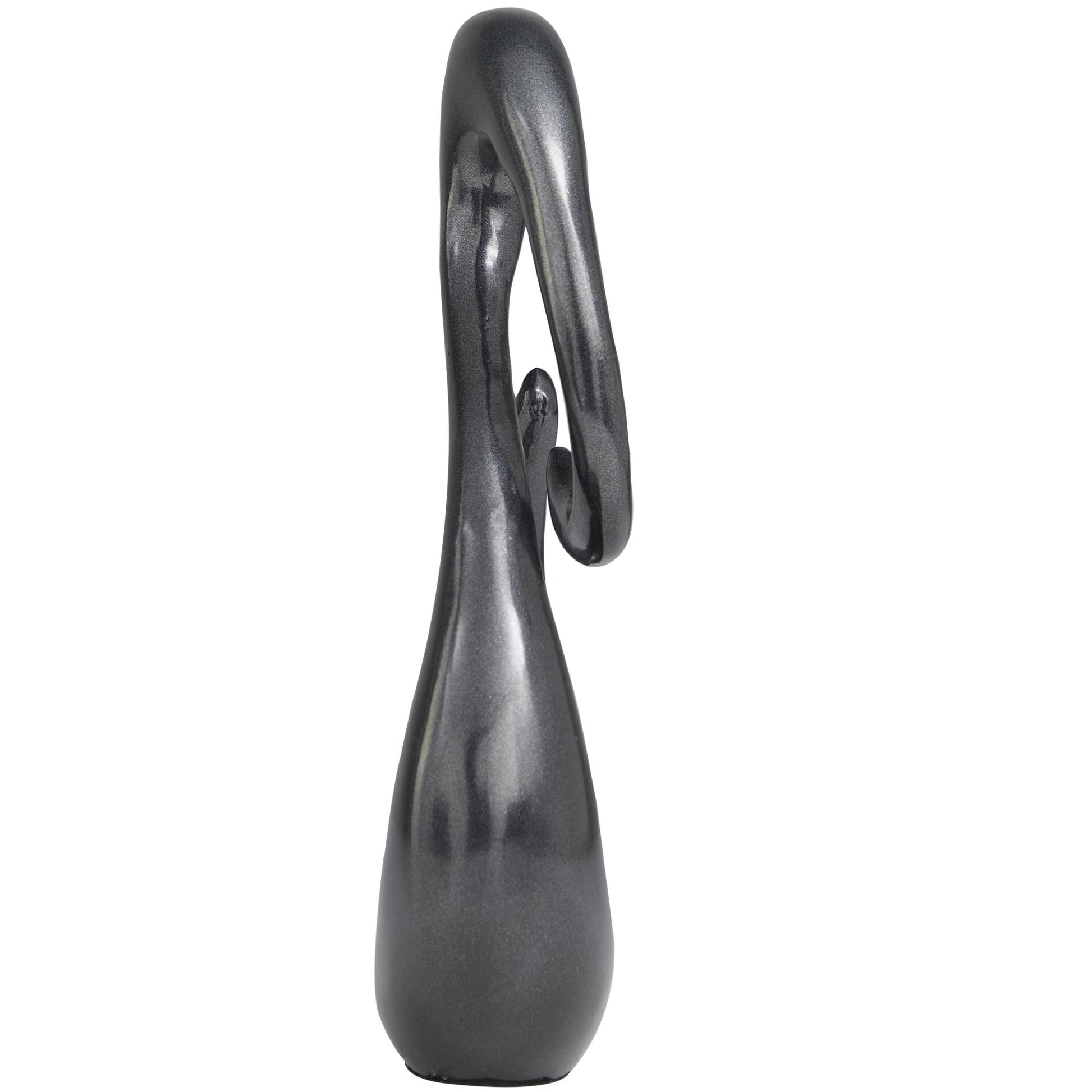 Abstract Aluminum Metal Swirl Decorative Sculpture