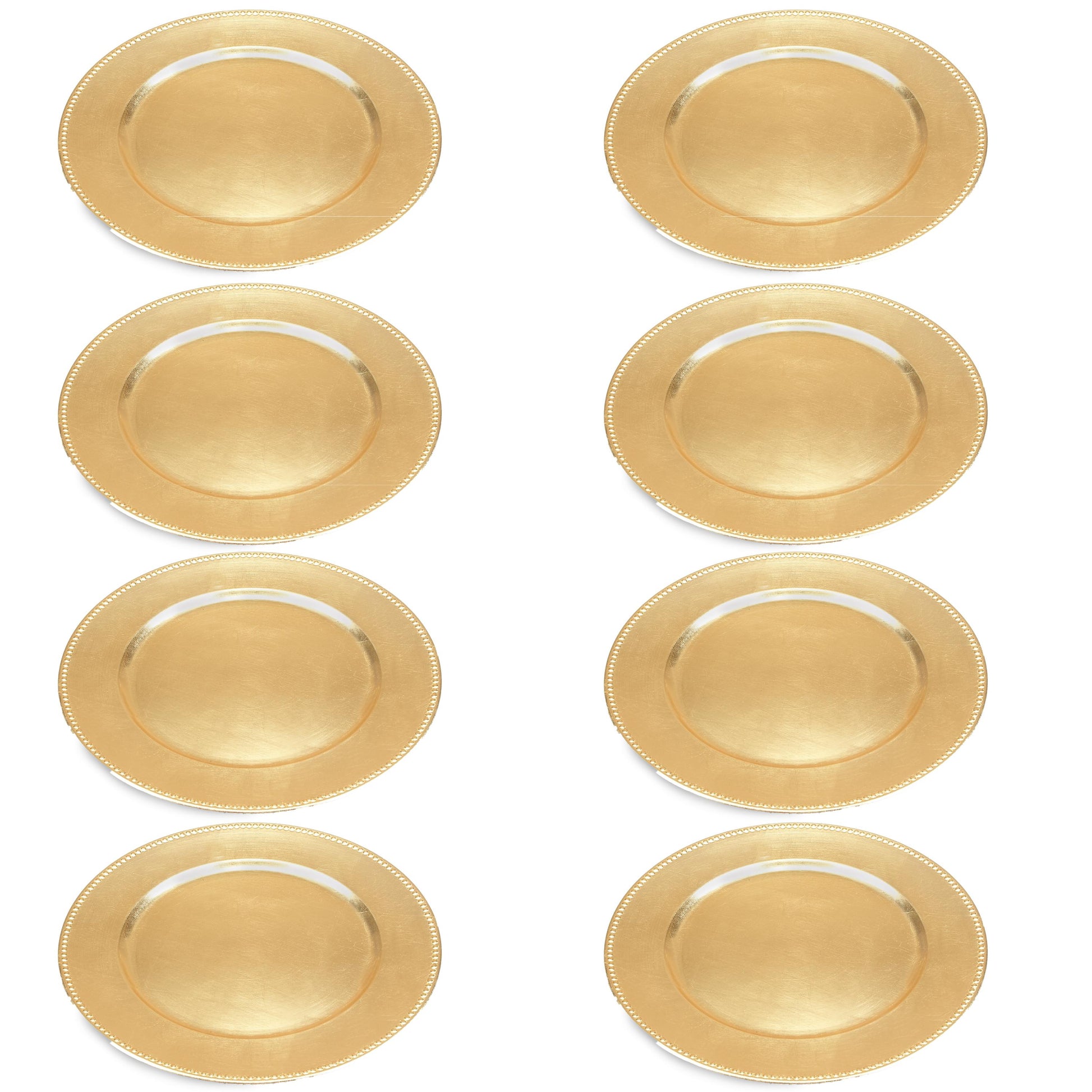 Set of 8 Plate Melamine Plastic Decorative Charger
