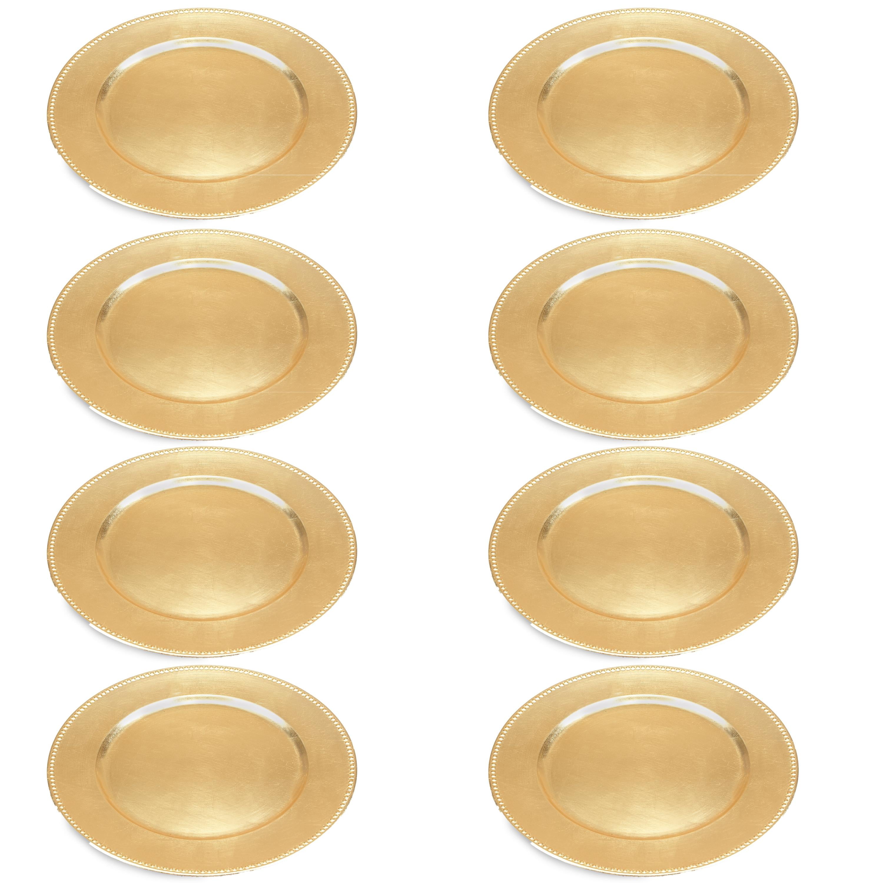 Set of 8 Plate Melamine Plastic Decorative Charger