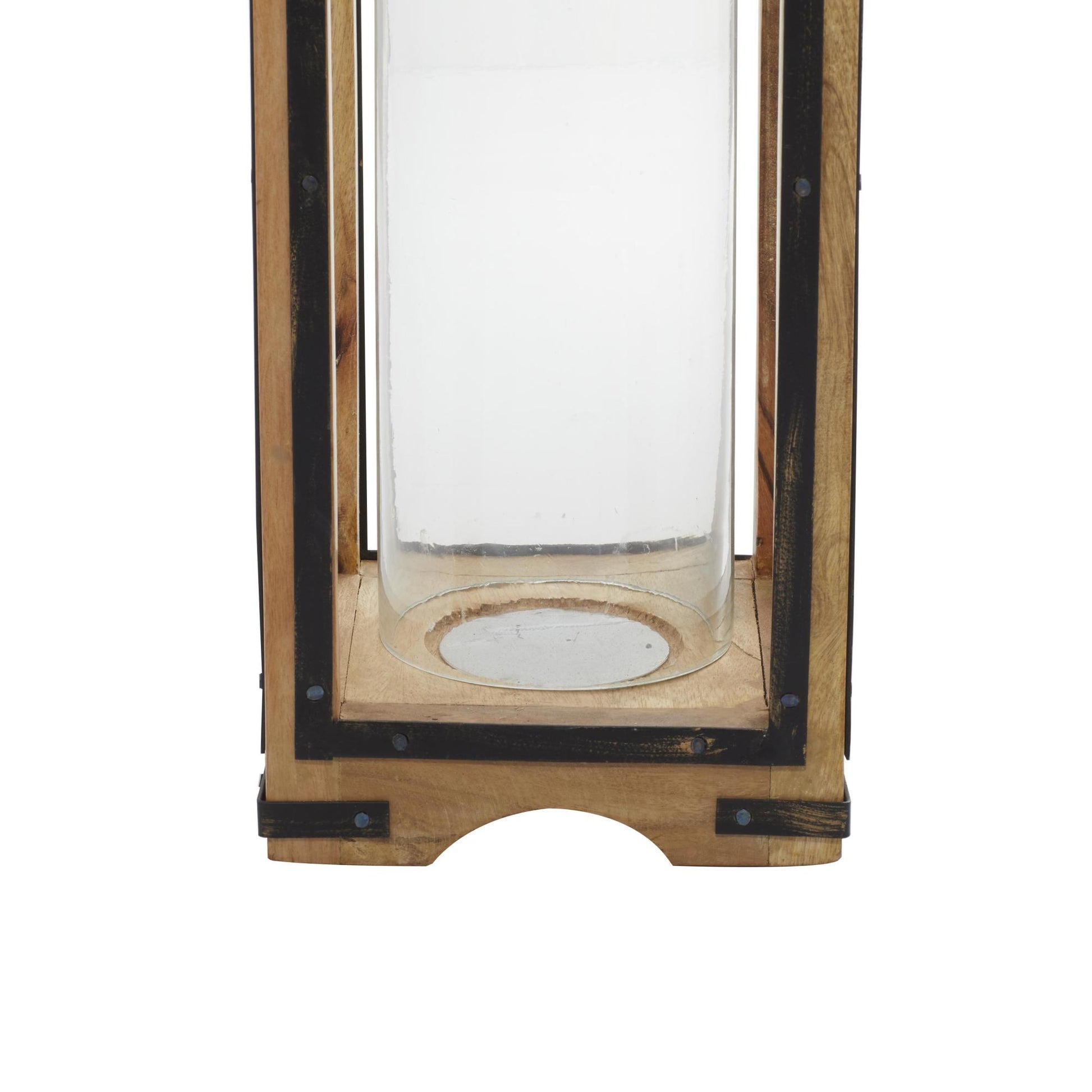 Brown Mango Wood Handmade Decorative Indoor Outdoor Candle Lantern