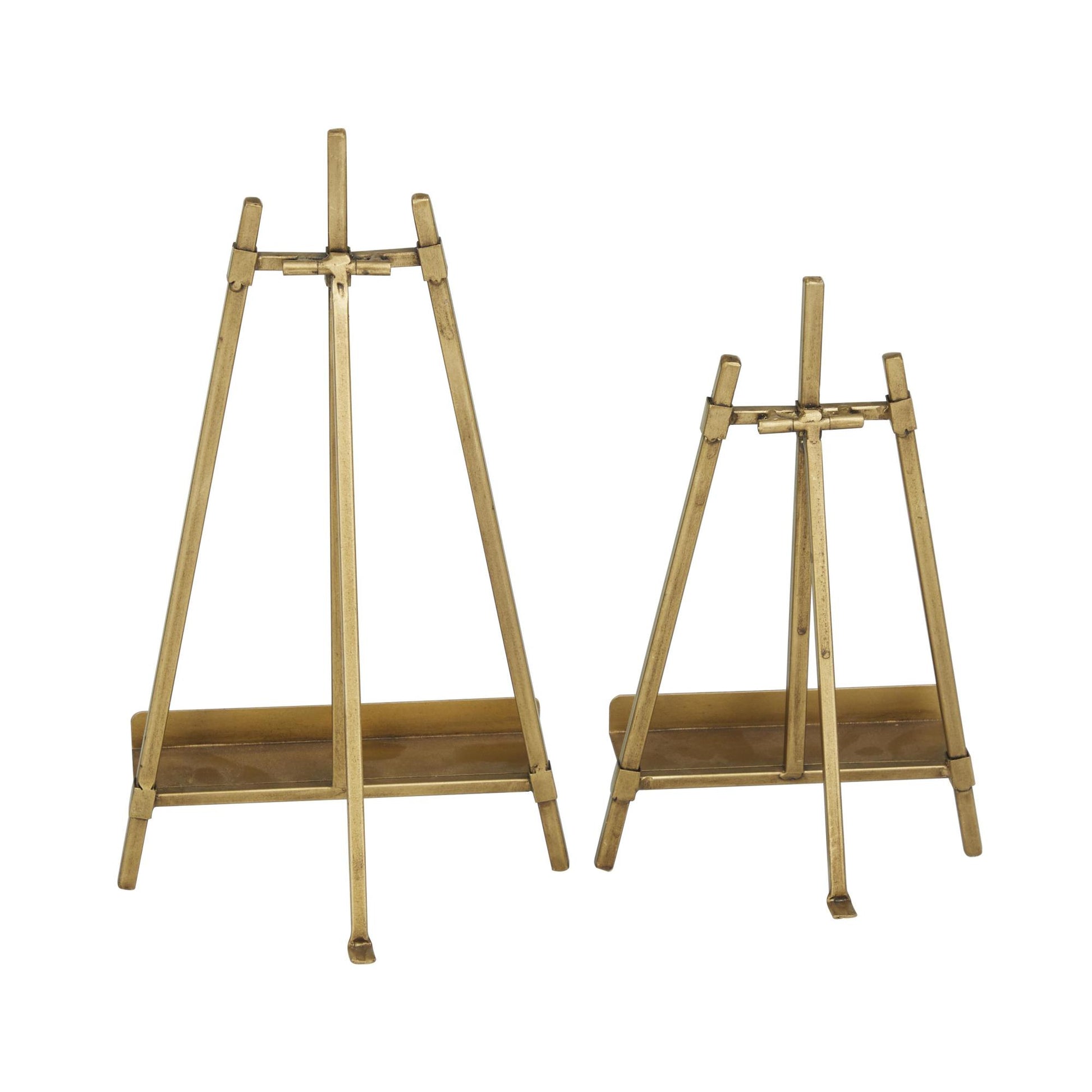 Set of 2 Metal Display Easel with Foldable Stand