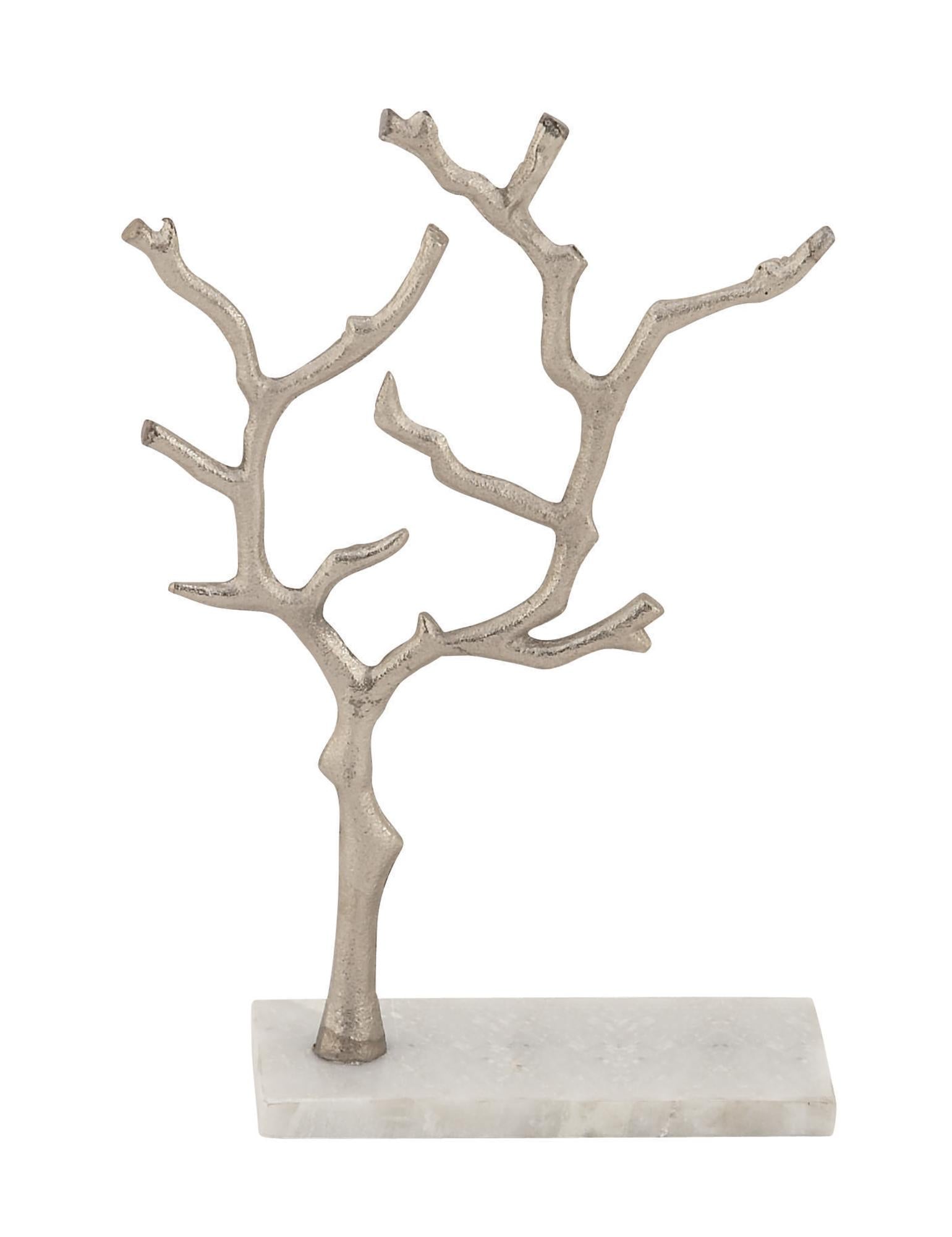 Tree Marble Display Jewelry Stand with Rectangular Base