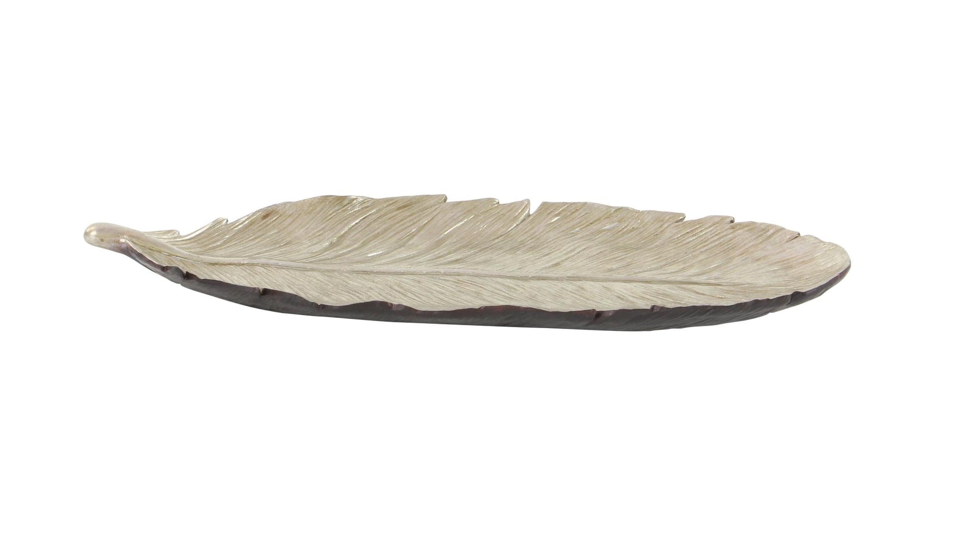 Bird Polystone Feather Large Decorative Bowl
