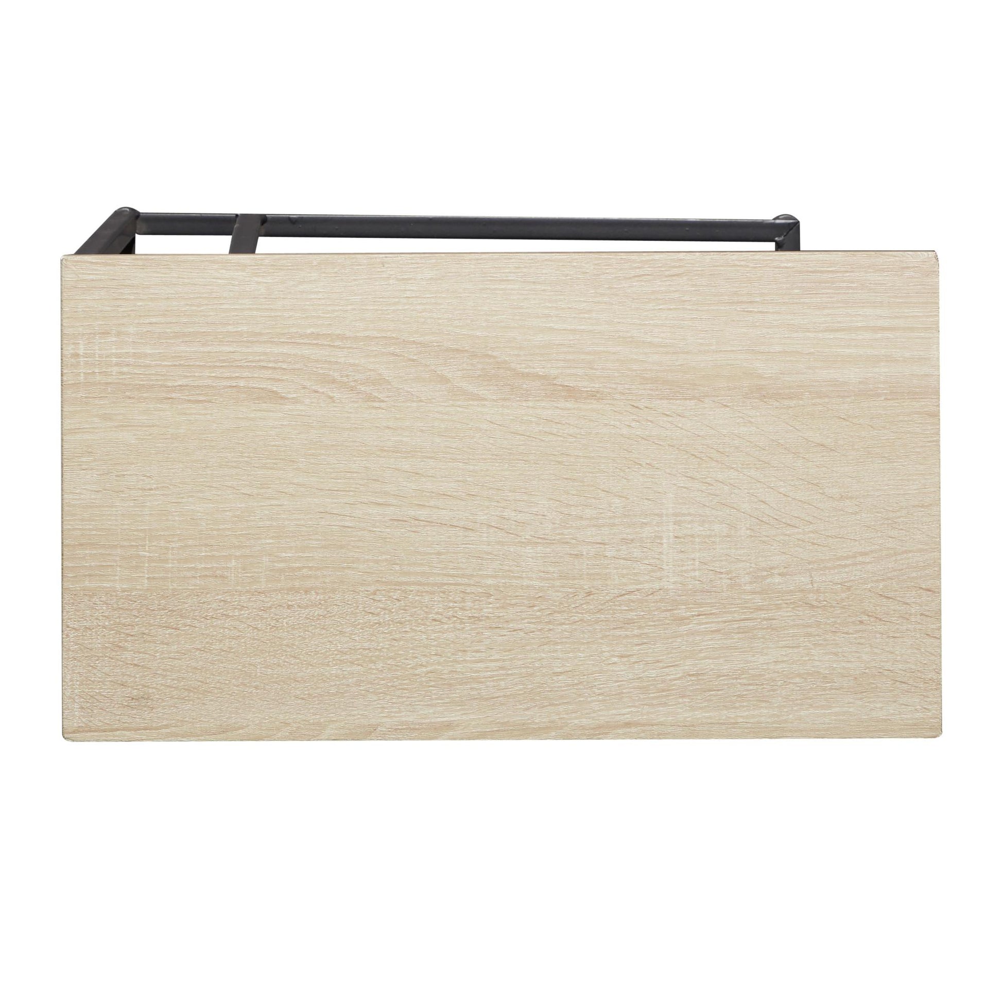 Metal C-Shaped Side End Accent Table with Black Metal Base