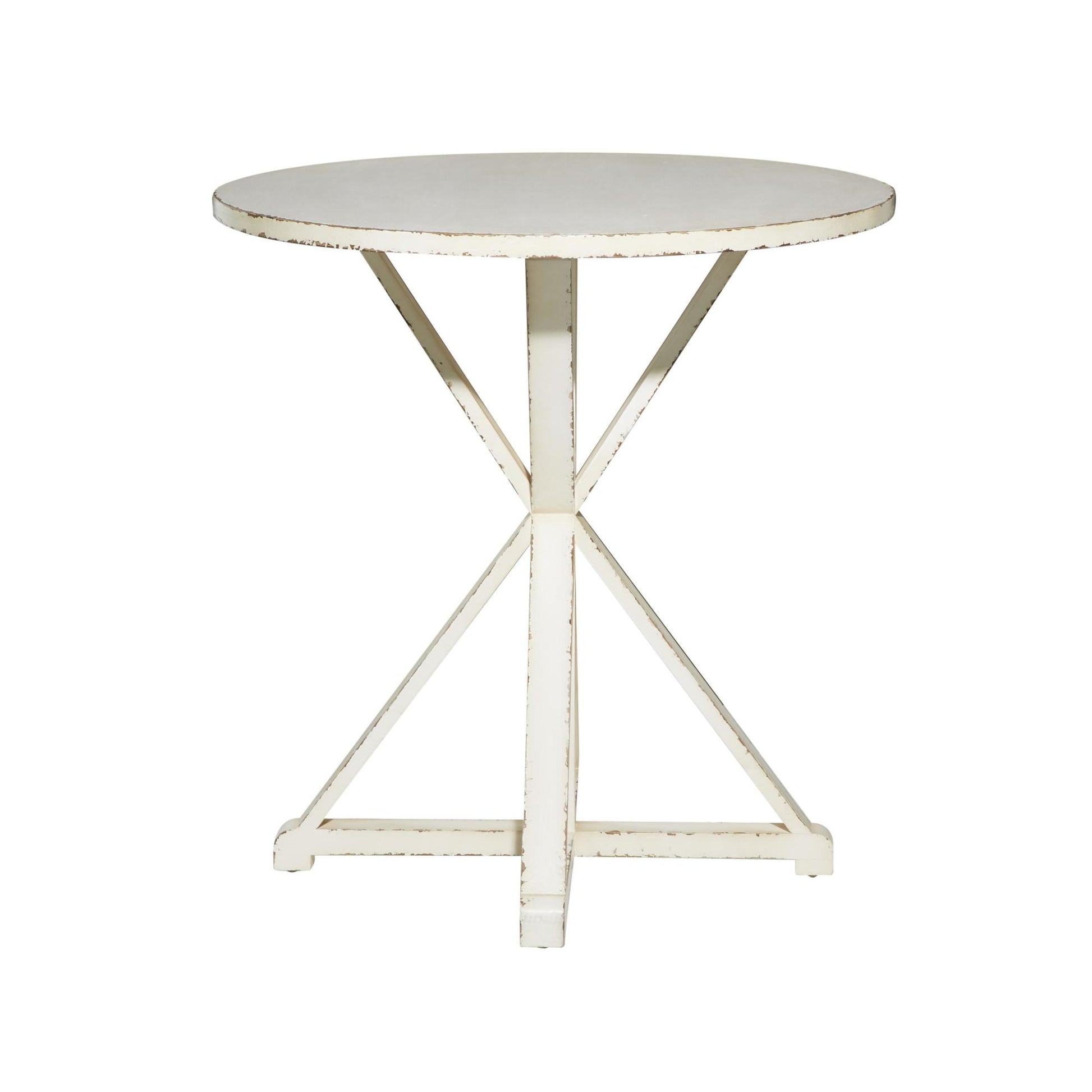 Wood Side End Accent Table with X Shaped Legs