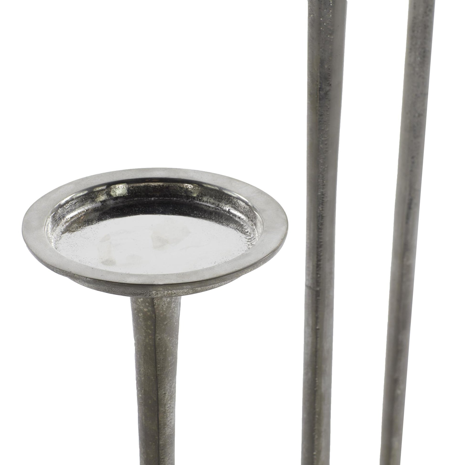 Set of 3 Aluminum Metal Tall Decorative Candle Holder