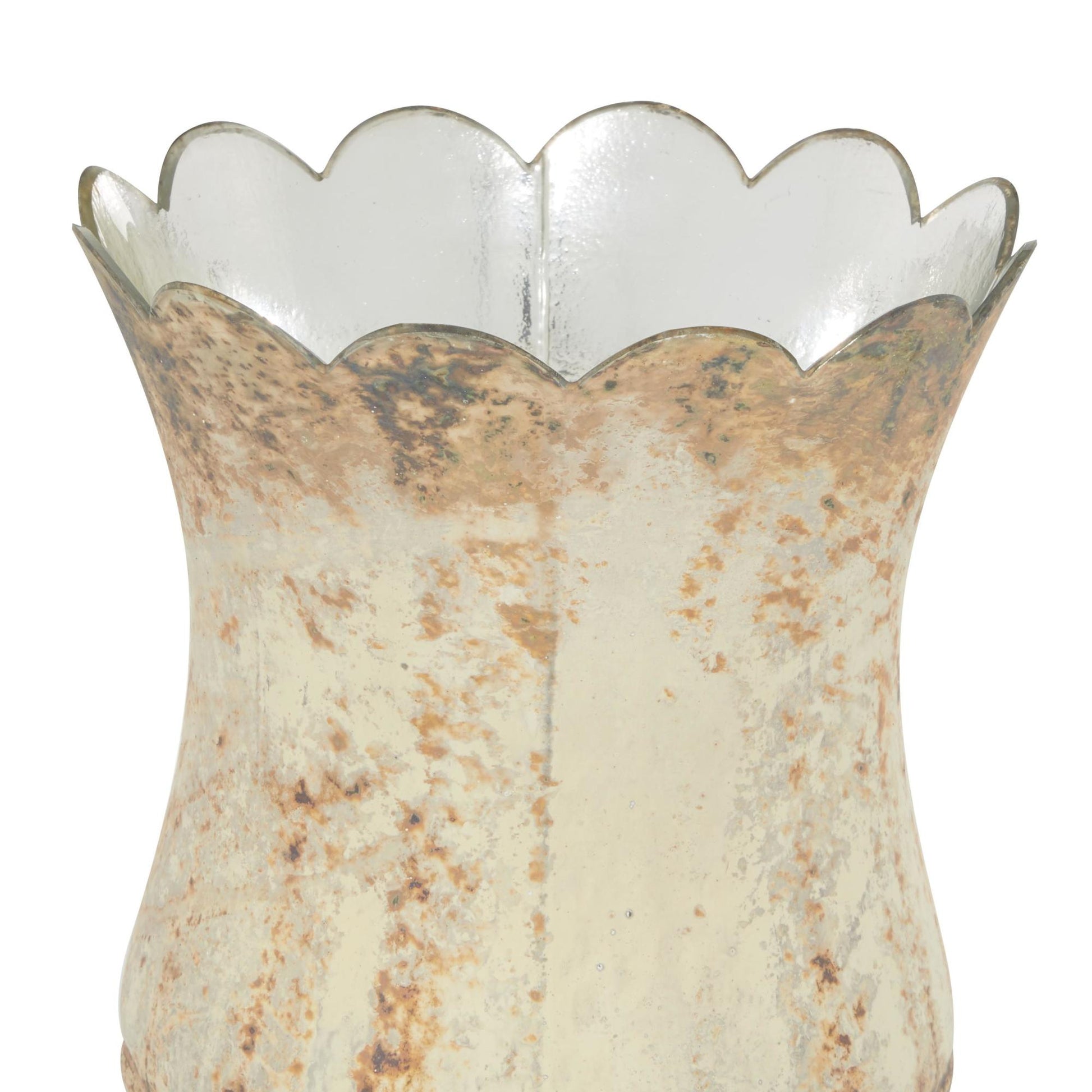 Set of 2 Brown Glass Room Hurricane Lamp