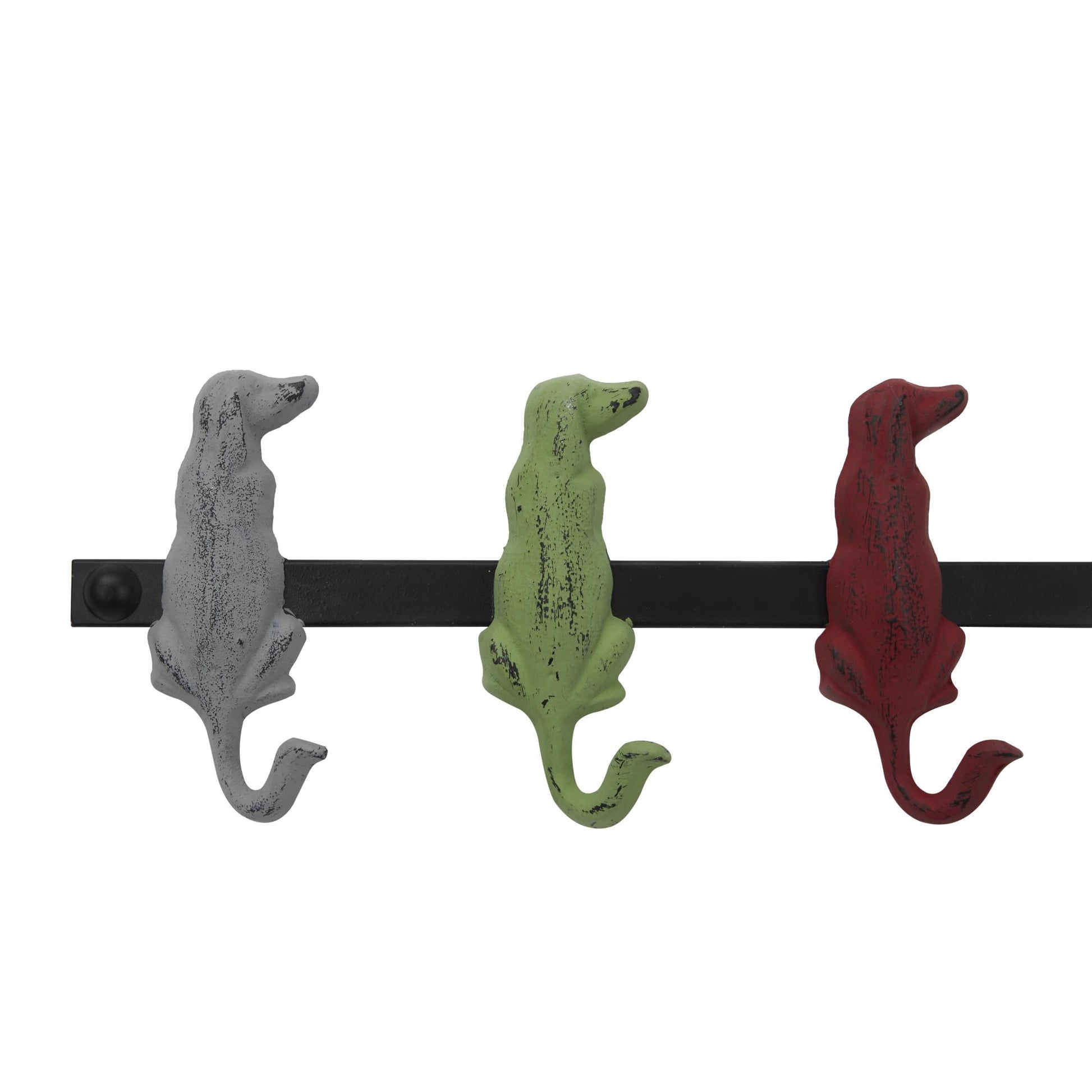 Dog Multi Colored Metal 5 Hanger Home Wall Hook