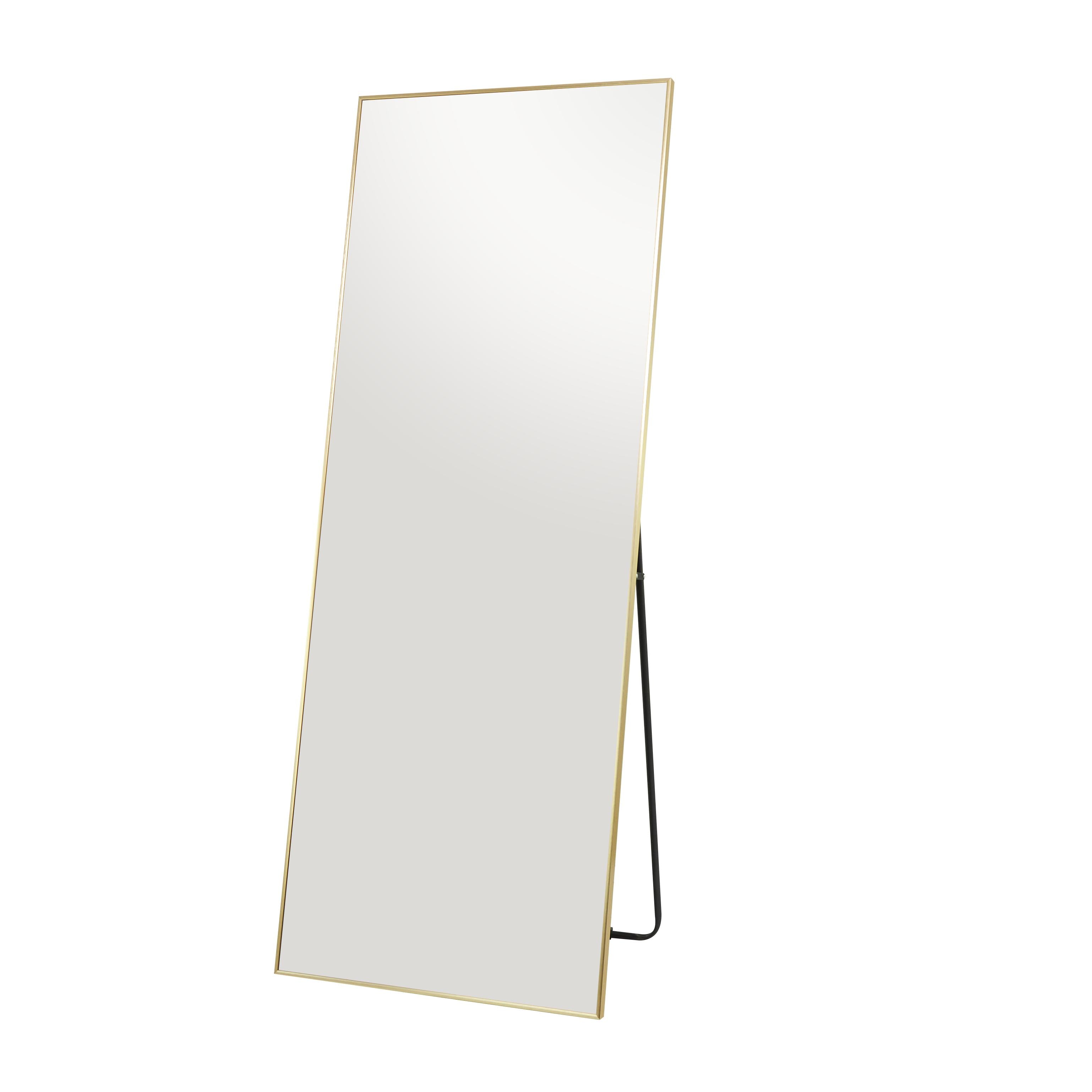 CosmoLiving by Cosmopolitan Gold Metal Room Floor Mirror with Stand