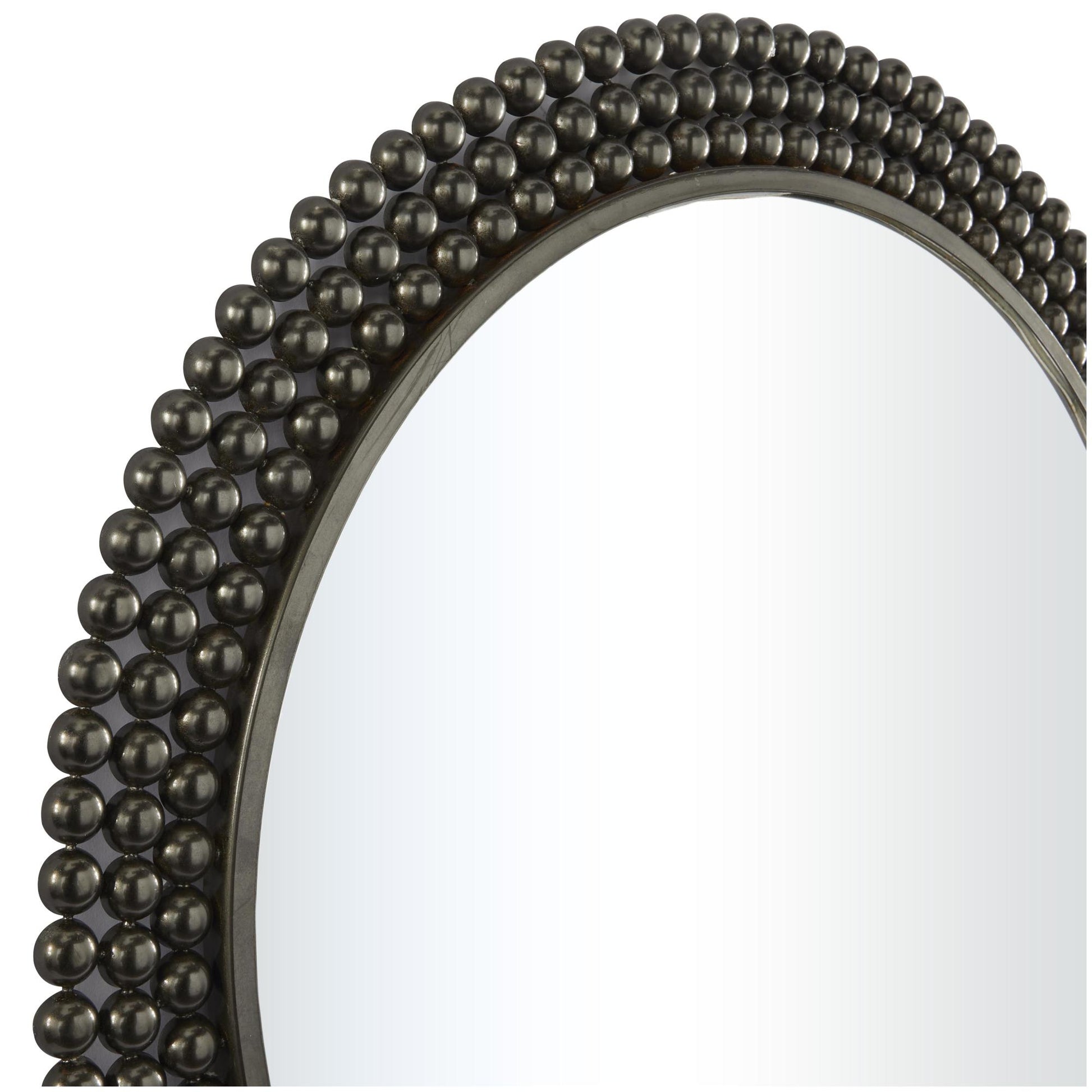 CosmoLiving by Cosmopolitan Metal Layered Beaded Room Wall Mirror
