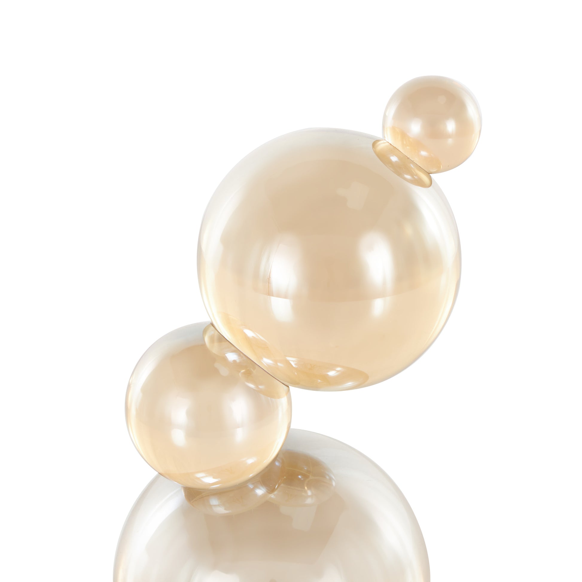 Abstract Glass Stacked Orbs Decorative Sculpture