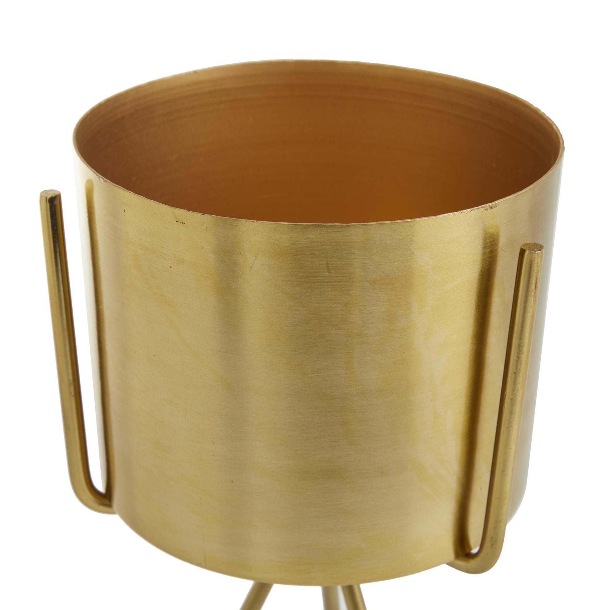 CosmoLiving by Cosmopolitan Set of 2 Metal Small Indoor Outdoor Planter with Removable Stand