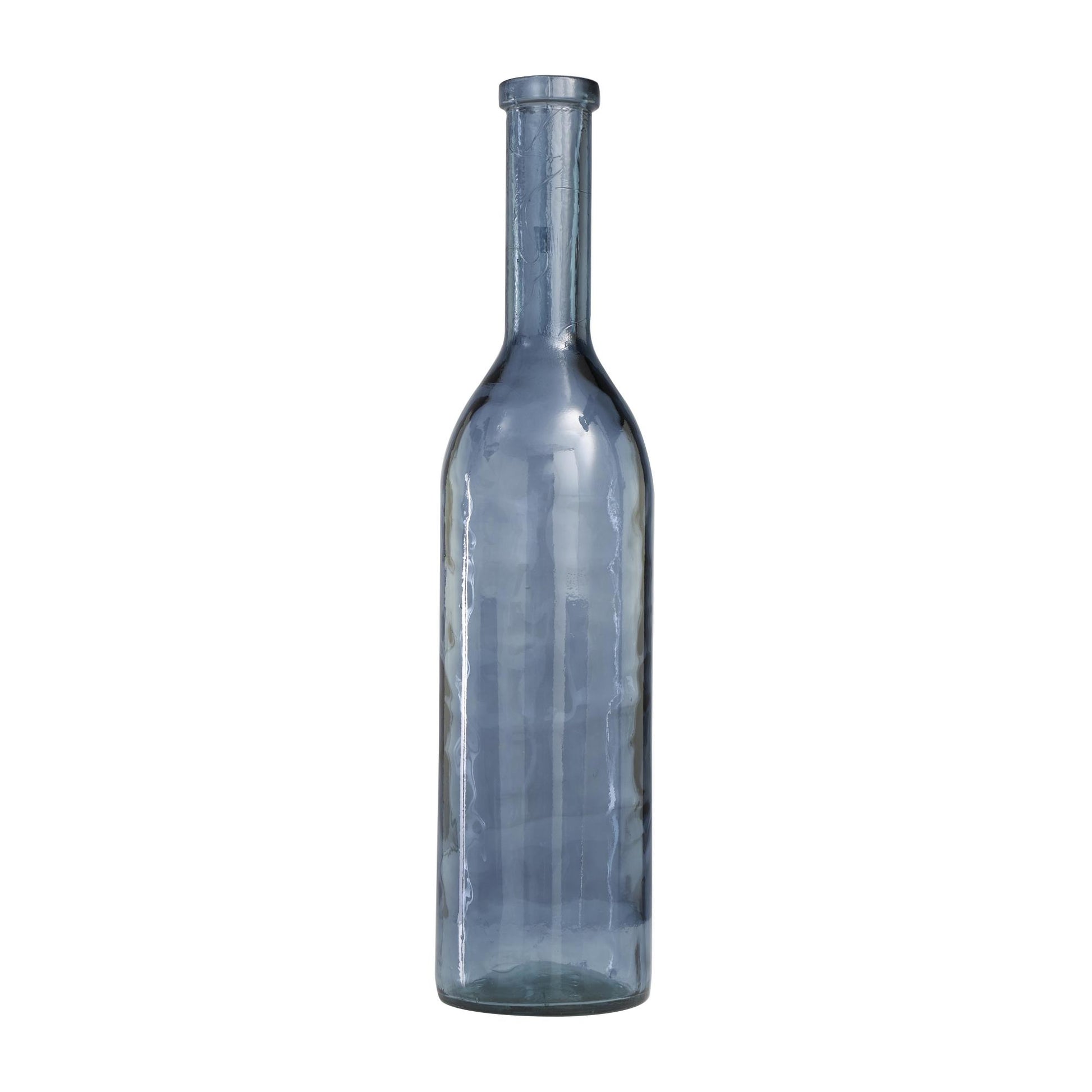 Recycled Glass Handmade Tall Spanish Bottleneck Decorative Vase 7" x 7" x 30"