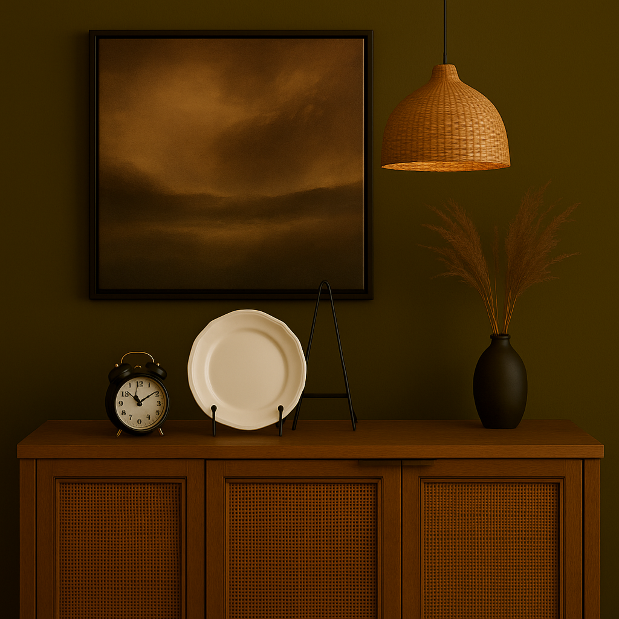 Set of 3 Scroll Black Metal Tabletop Hanging Wall Rack Display Easel