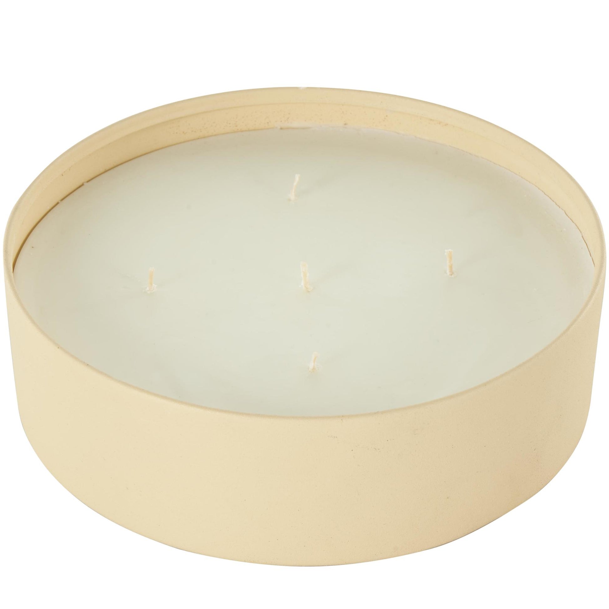 Metal Pink Blush & Poppy Scented Textured 59oz 5 Wick Decorative Candle with White Wax